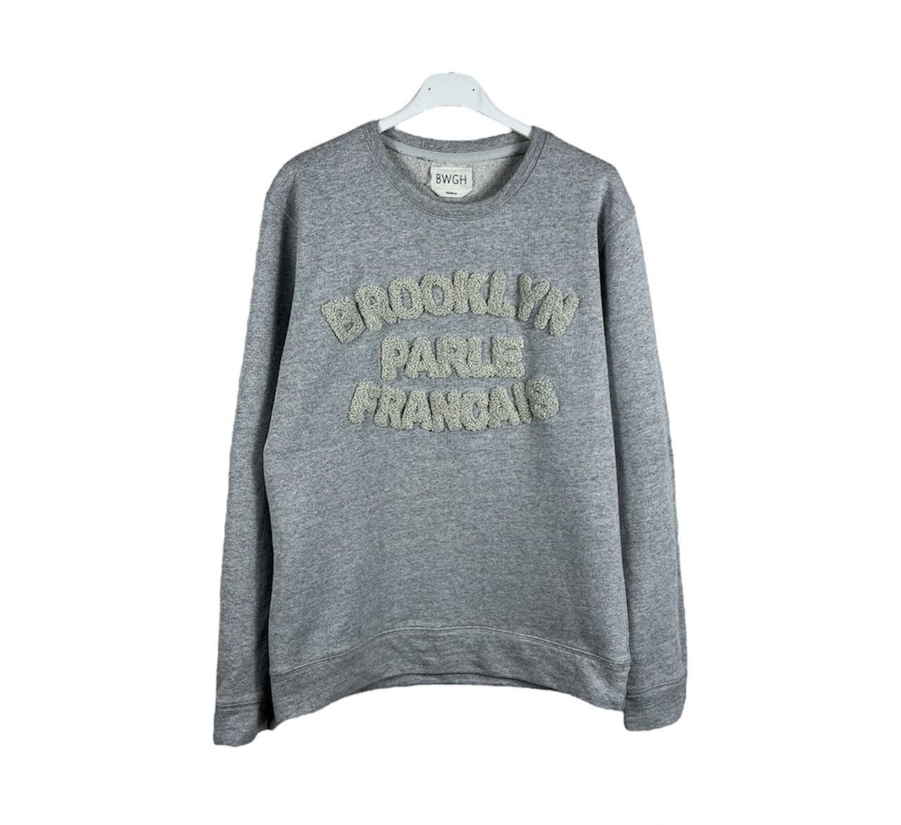 Brooklyn We Go Hard × Vintage BWGH Brooklyn Parle Francais spellout plush logo sweatshirt Size US M / EU 48-50 / 2 - 2 Thumbnail