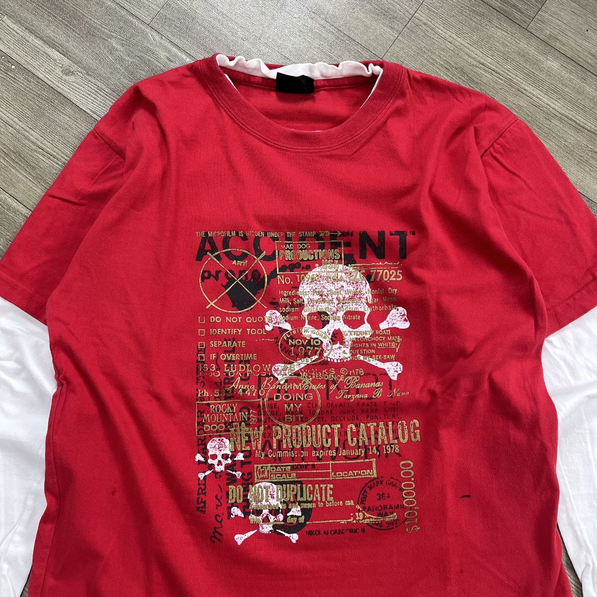 If Six Was Nine 2000s Portartur Skulls Grunge Punk Lgb Style LongSleeve Size US L / EU 52-54 / 3 - 2 Thumbnail