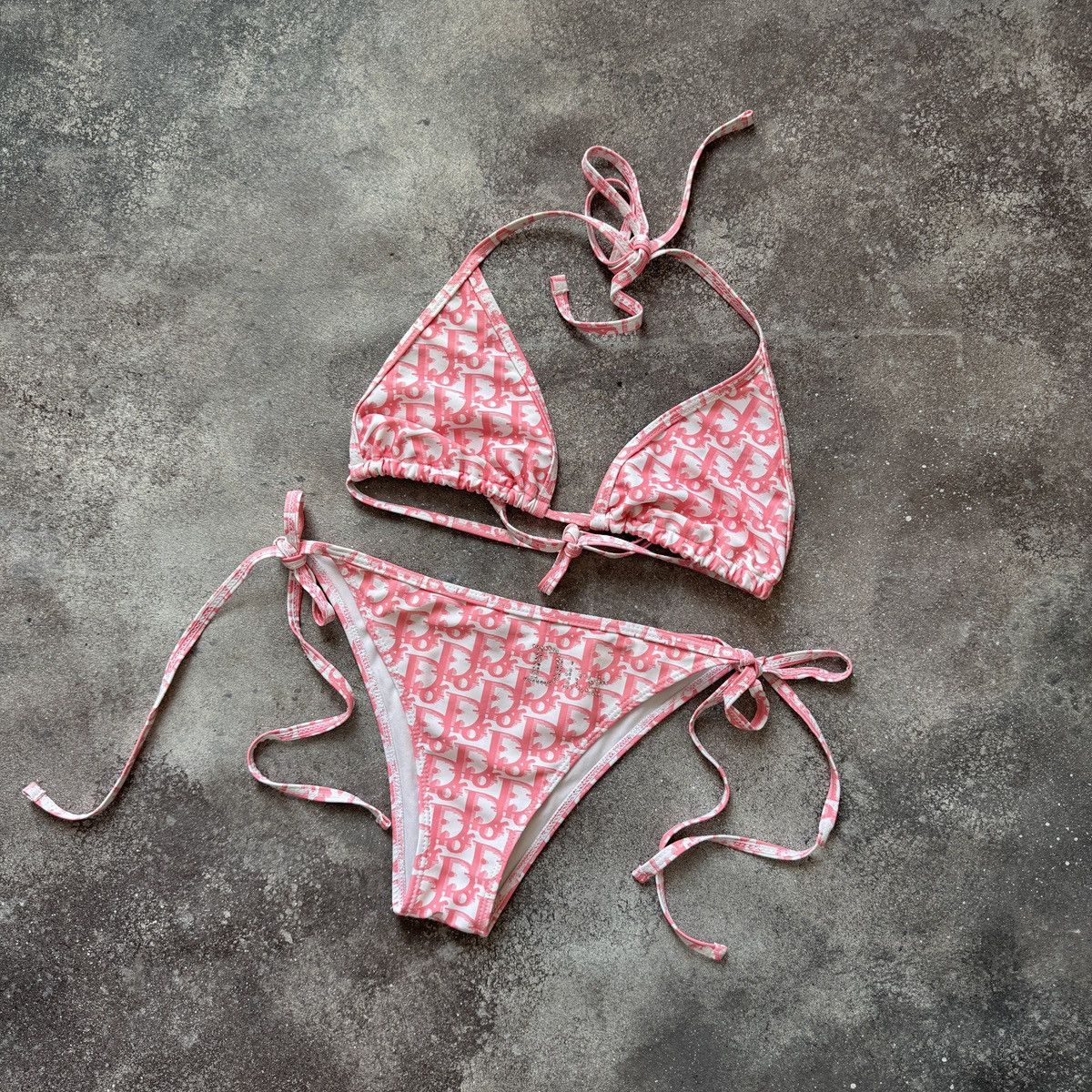 Christian Dior Monsieur Christian Dior Vintage Galliano Era Y2K Bikini Set Swimwear Size ONE SIZE - 7 Thumbnail