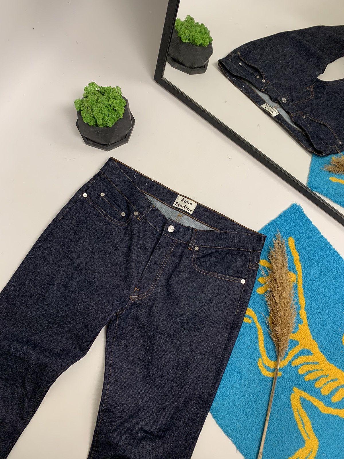 Acne Studios × Designer Acne Studious Regular Fit Navy Jeans Size US 34 / EU 50 - 7 Thumbnail