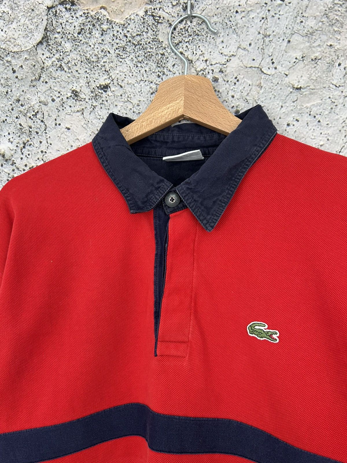 Lacoste Vintage Lacoste Rugby Polo Streetwear Skate 90s Rap Baggy Size US L / EU 52-54 / 3 - 3 Thumbnail