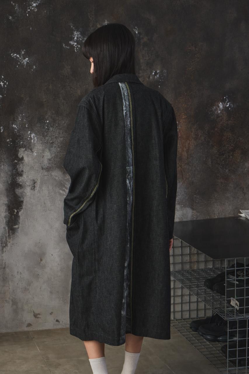 SHINYAKOZUKA Shinya Kozuka Hand-Painted Long Cotton Coat Size US S / EU 44-46 / 1 - 1 Thumbnail