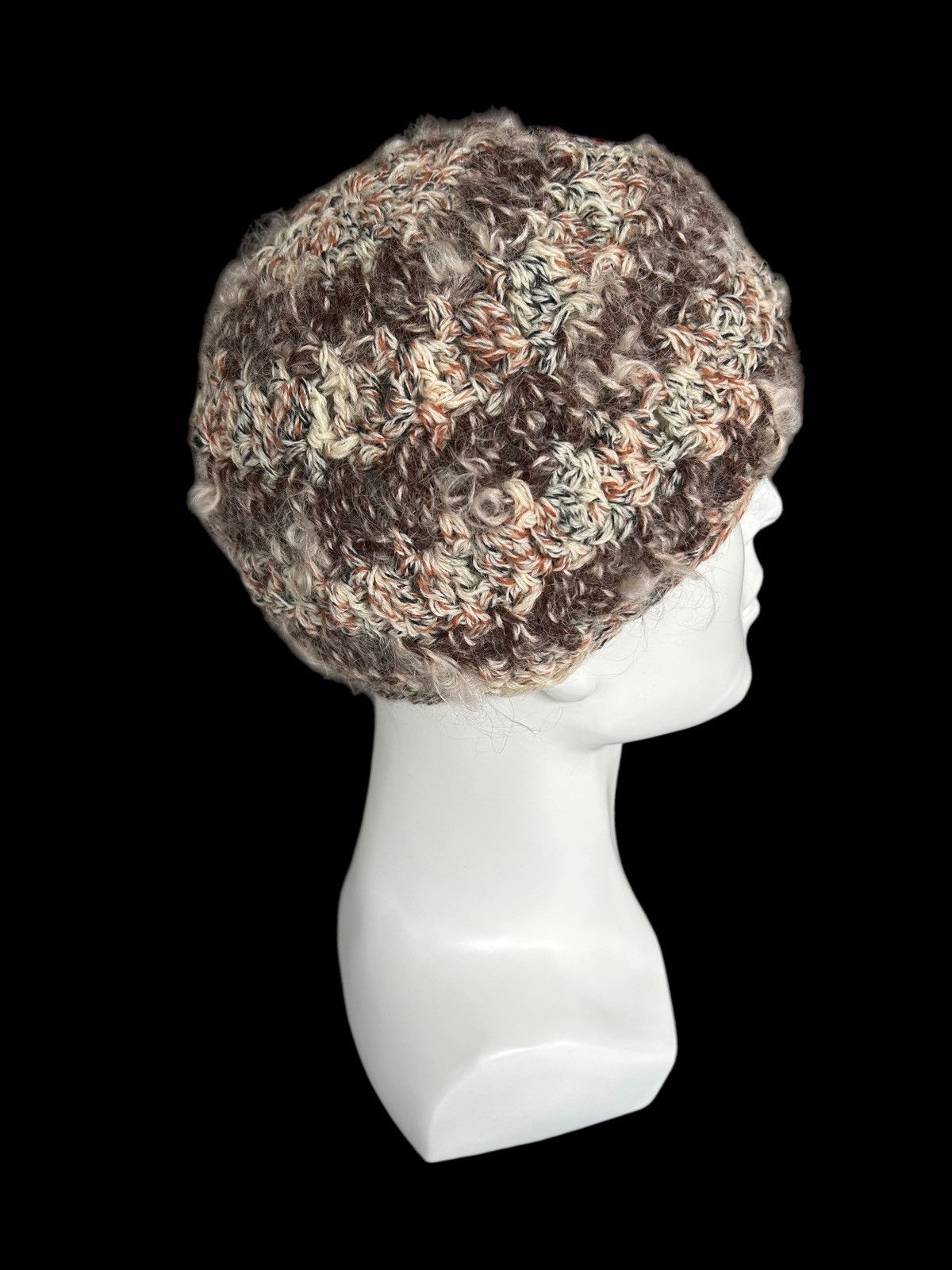 Japanese Brand × Kapital × Vintage Crochet Knitted Handmade Hairy Beanie Hats☠️☠️ Size ONE SIZE - 1 Thumbnail