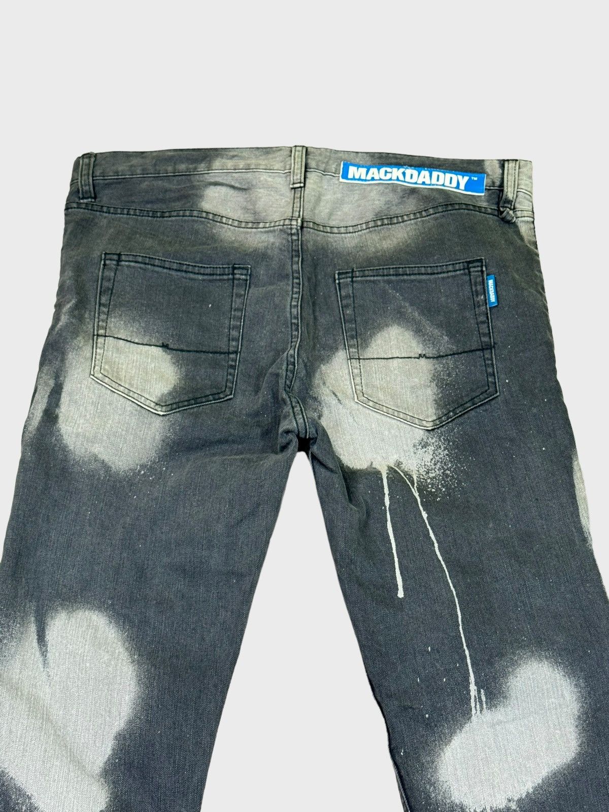 Japanese Brand MACKDADDY Japan Acid Washed Style Denim Pants Size US 35 - 9 Thumbnail