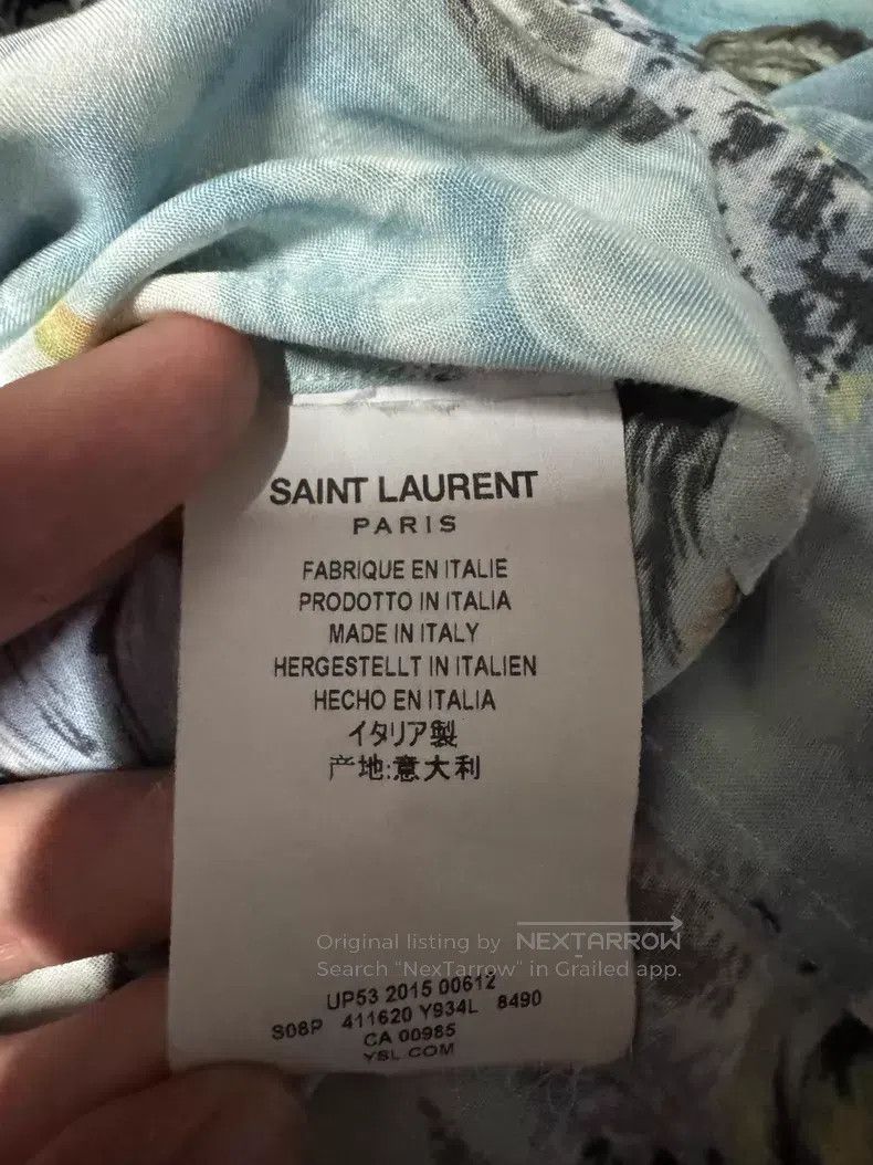 Saint Laurent Paris Saint Laurent Paris Palm Tree Wave Pattern Shirt i Size US XXS / EU 40 - 7 Thumbnail