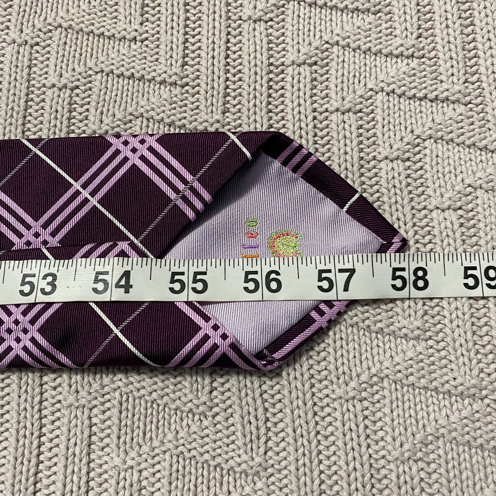 Altea Altea purple plaid silk tie Size ONE SIZE - 5 Thumbnail