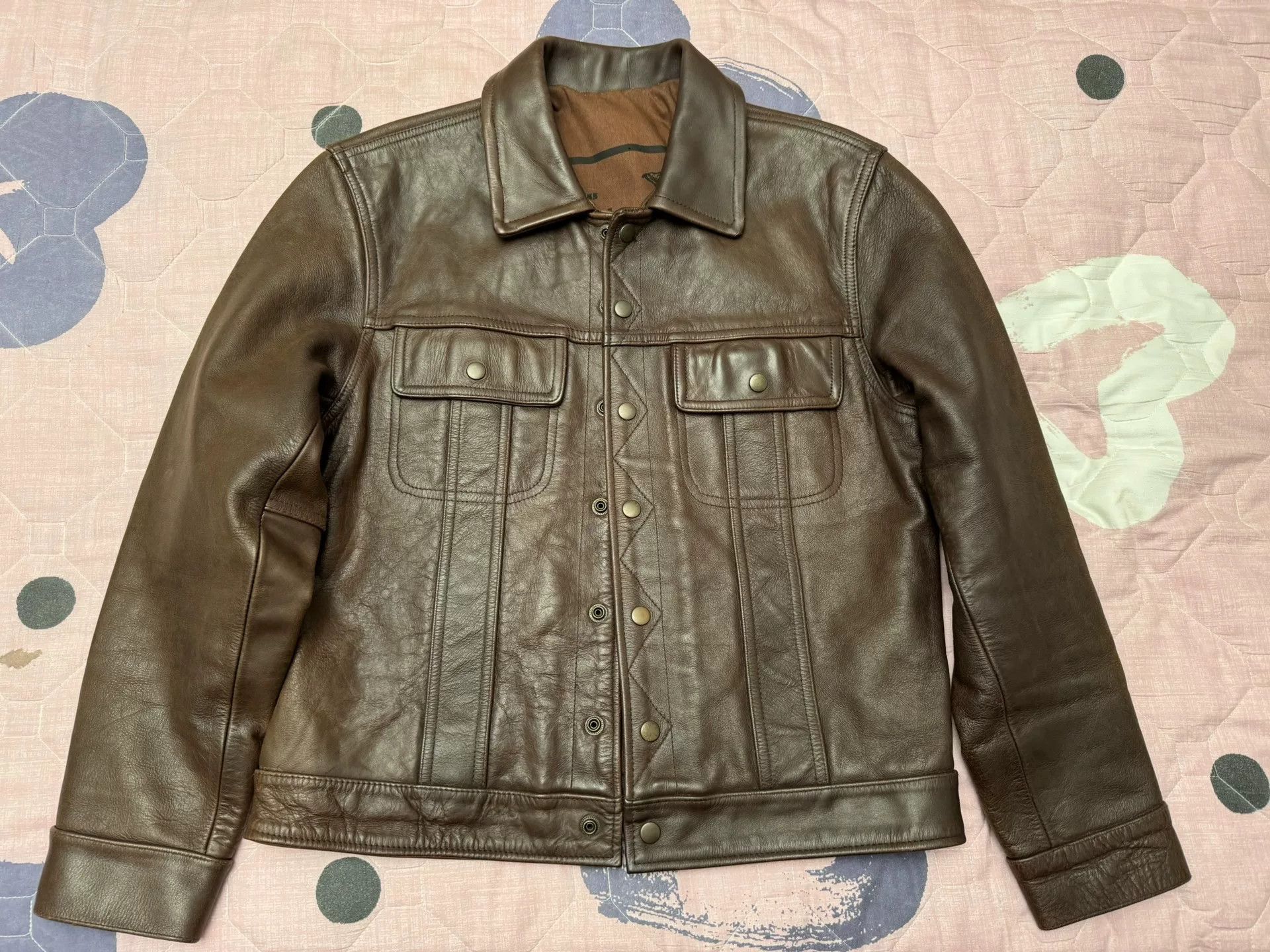 RRL Ralph Lauren Wild Turkey Collaboration Gambler Leather Jacket Size US M / EU 48-50 / 2 - 1 Thumbnail