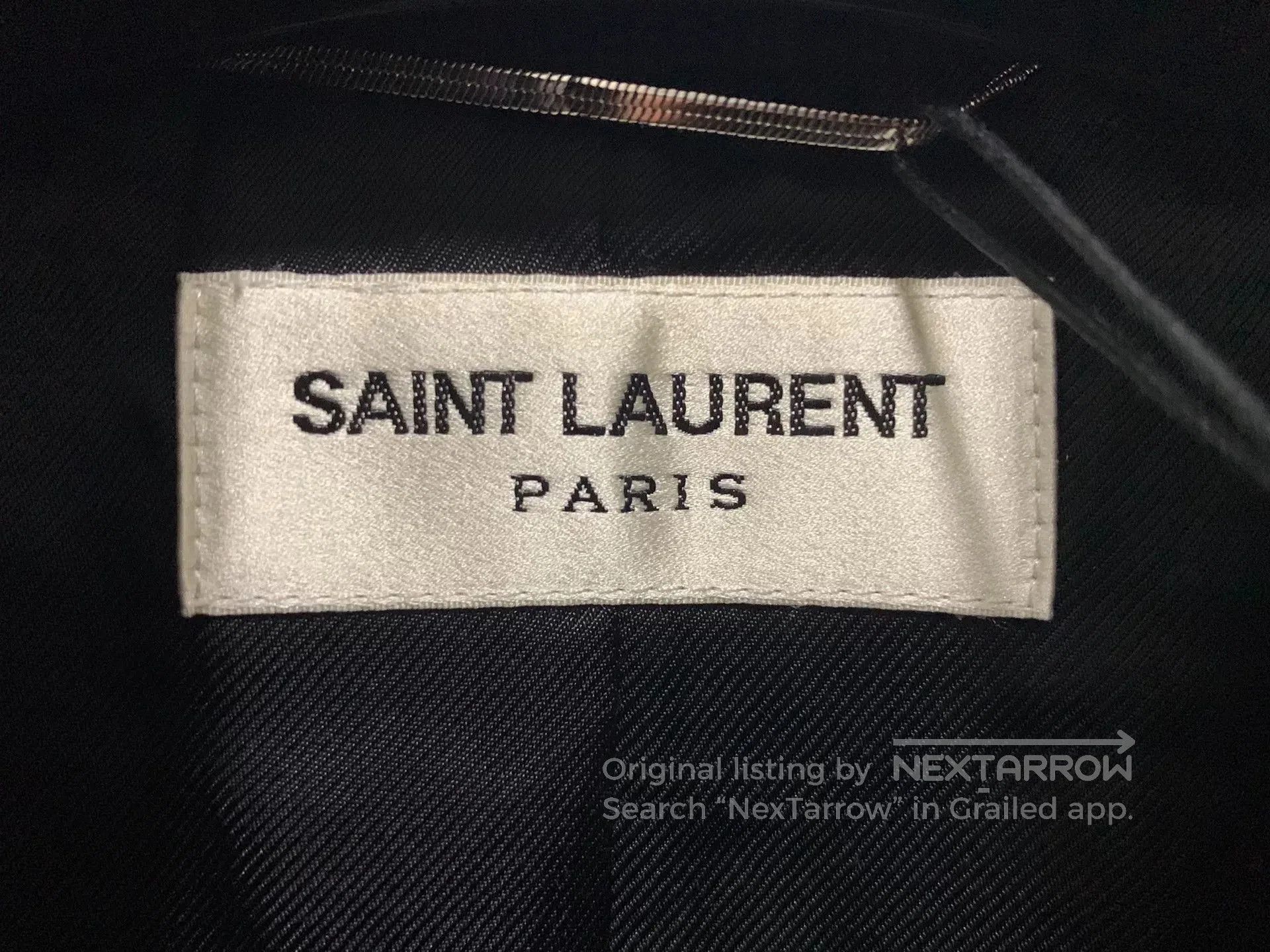 Saint Laurent Paris Saint Laurent Blue Wool Baseball Jacket. Size US M / EU 48-50 / 2 - 3 Thumbnail