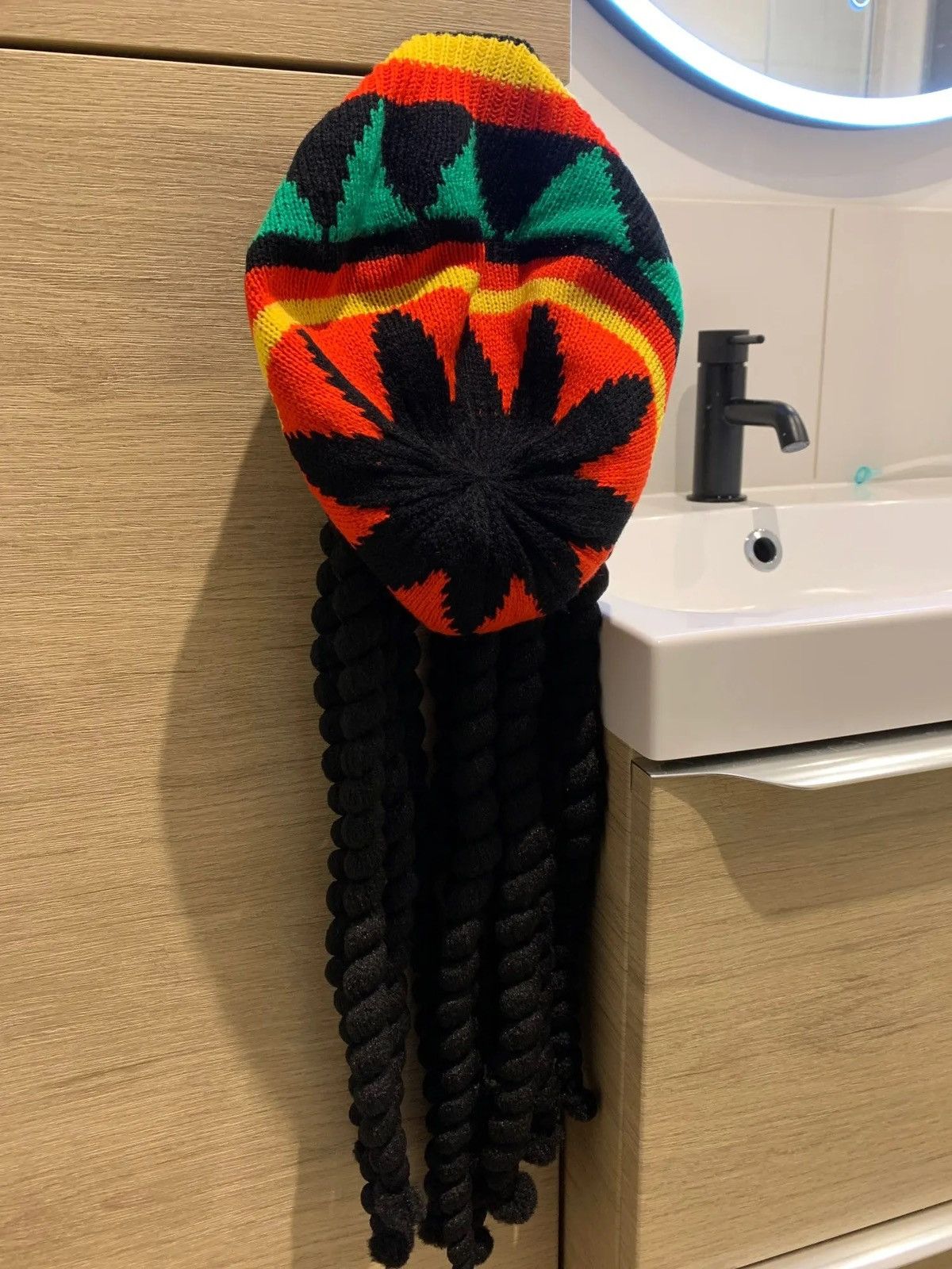 Designer Knitted Braid Hat Jamaican Bob Rasta Beanie Hats Size ONE SIZE - 9 Thumbnail