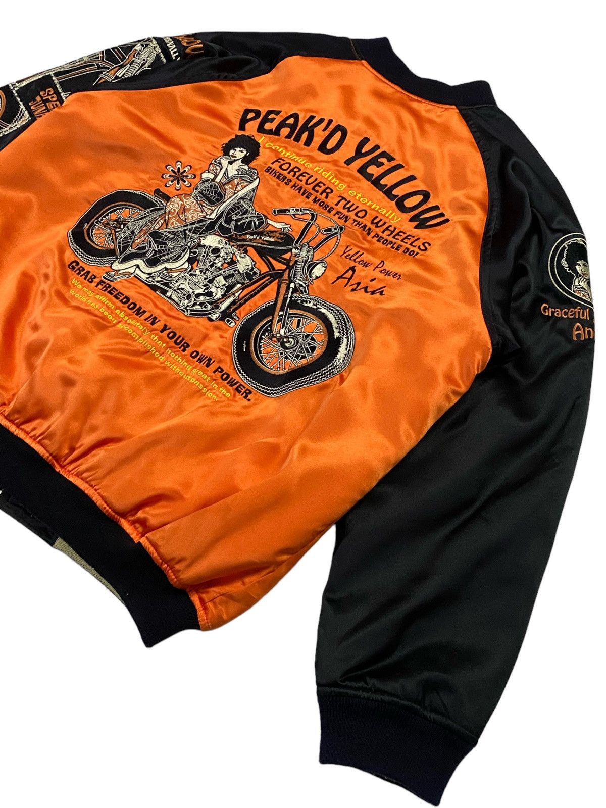Japanese Brand Peakd Yellow Speed Junkie Reversible Souvenir Jacket Size US L / EU 52-54 / 3 - 17 Thumbnail
