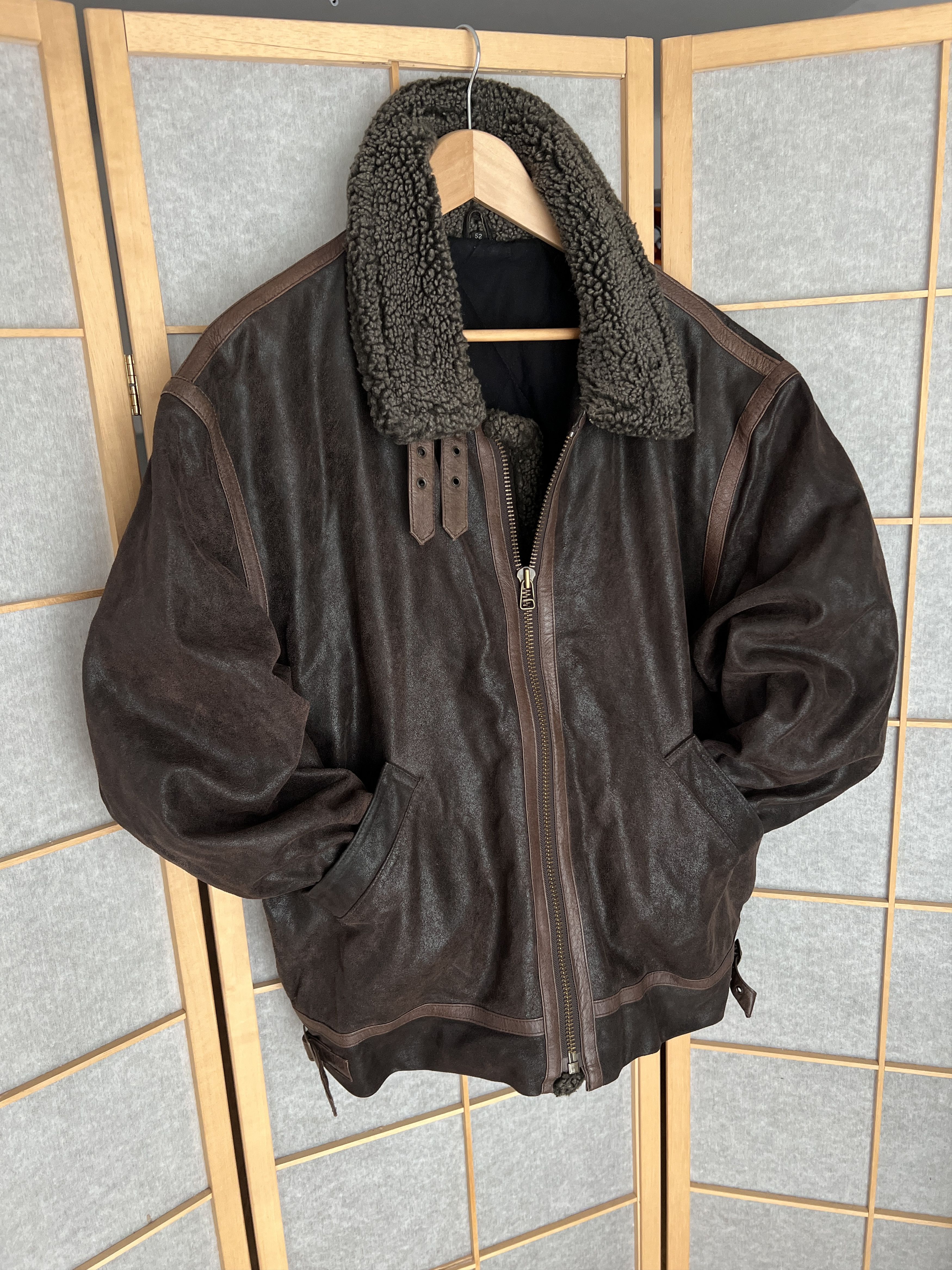 Genuine Leather 14th Addiction Yohji Yamamoto style leather aviator jacket Size US XL / EU 56 / 4 - 2 Thumbnail