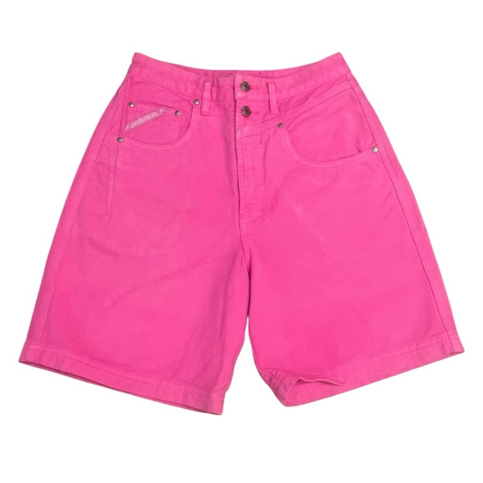 UNIONBAY UNIONBAY Vintage Hot Pink High Waisted Denim Mom Shorts Size 28" / US 6 / IT 42 - 1 Thumbnail