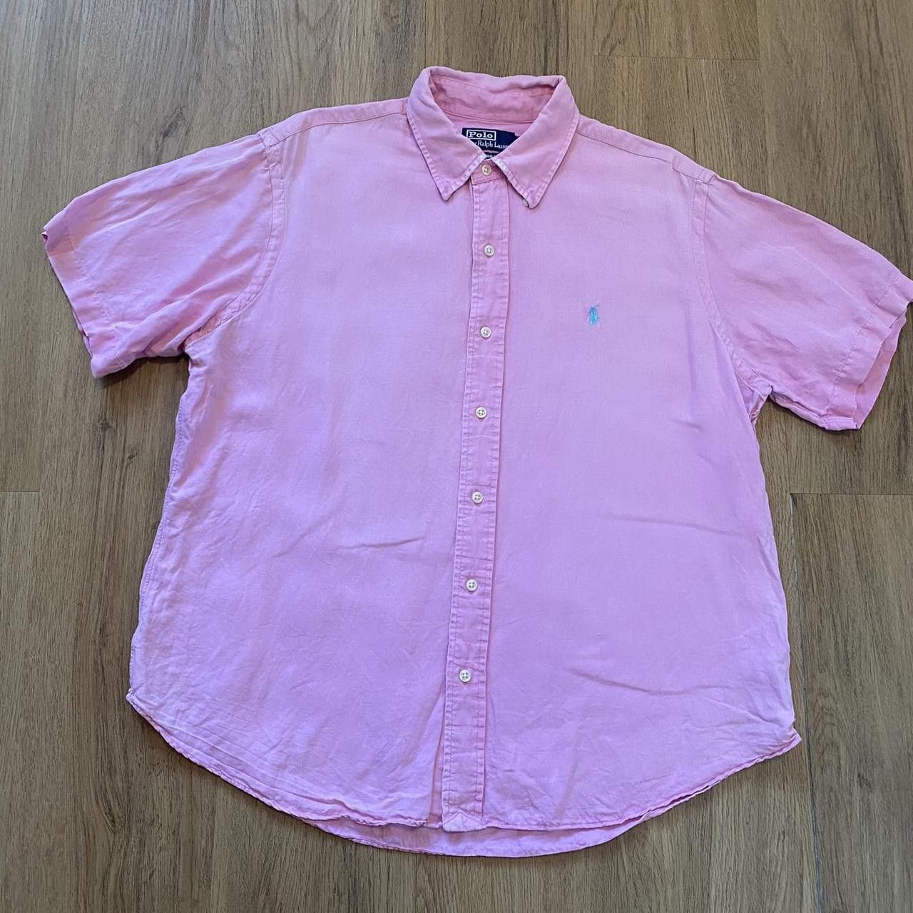Polo Ralph Lauren Pink Polo Ralph Lauren button-up shirt Vintage Retro Size US XL / EU 56 / 4 - 2 Thumbnail