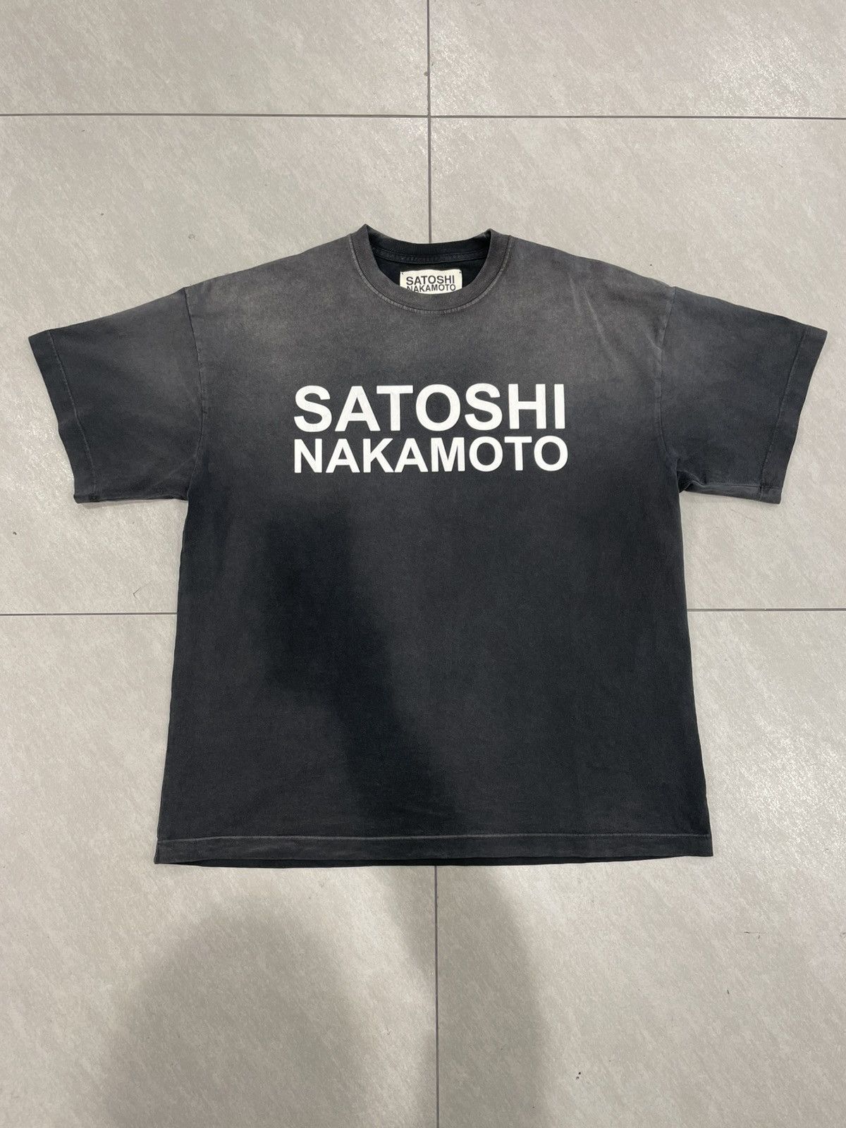 Satoshi Nakamoto Satoshi Nakamoto Bank of Satoshi Tee Washed Black 