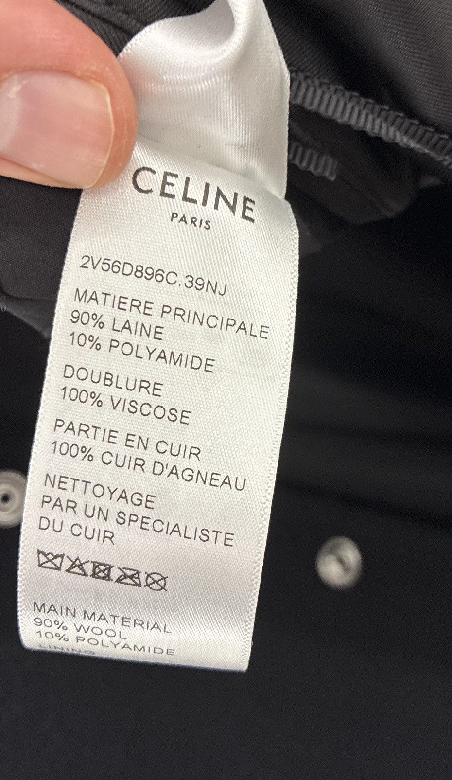 Celine Celine Teddy Matiere Leather Varsity Jacket RARE Size US L / EU 52-54 / 3 - 5 Thumbnail