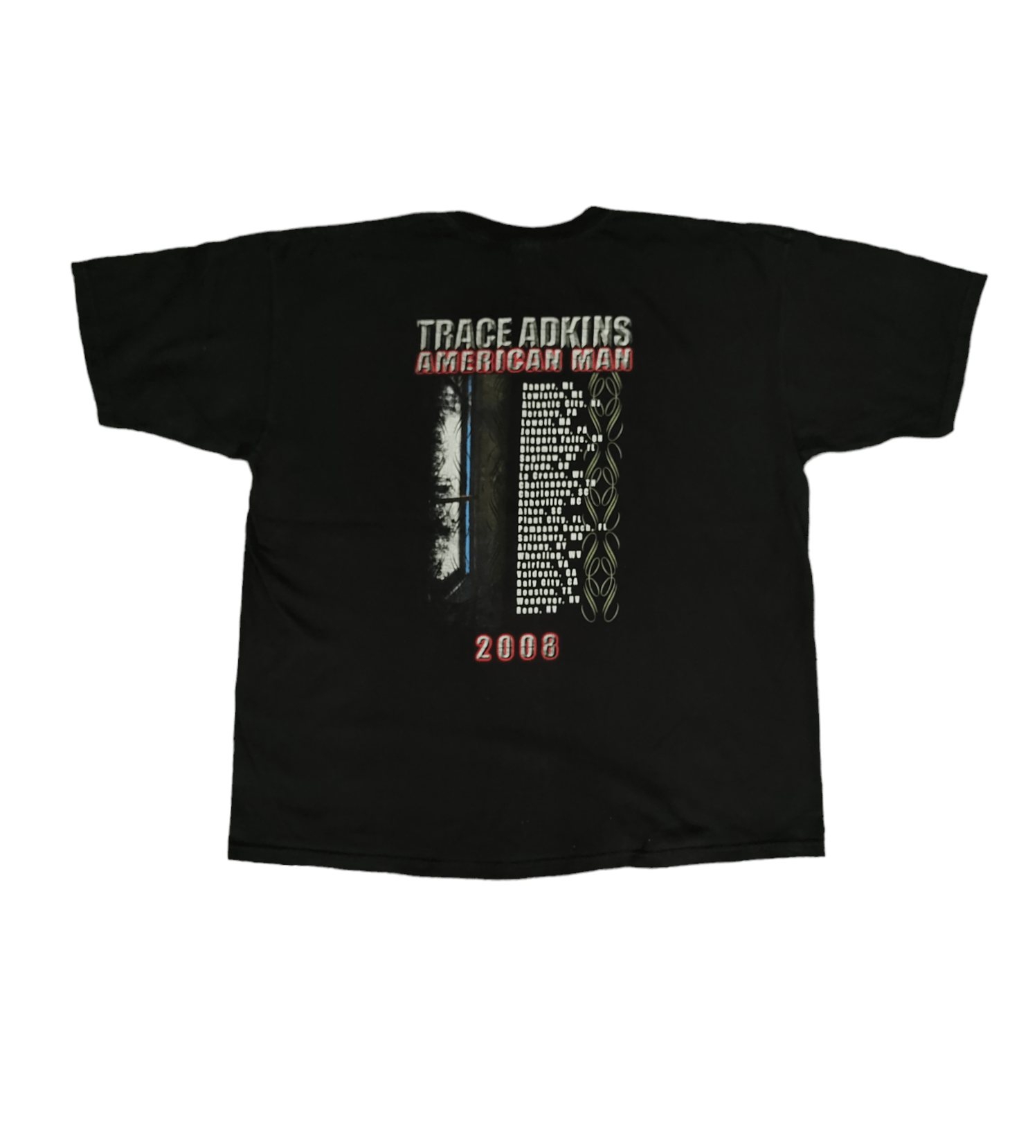 Band Tees Vintage 00s Trace Adkins American Man Tour 2008 T-Shirt Y2k Size US XXL / EU 58 / 5 - 7 Thumbnail