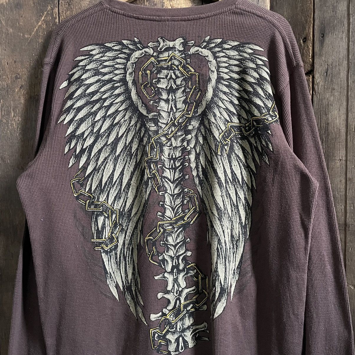 Affliction Vintage MMA Elite Skeleton Punk y2k Thermal Longsleeve Tee Size US XL / EU 56 / 4 - 7 Thumbnail