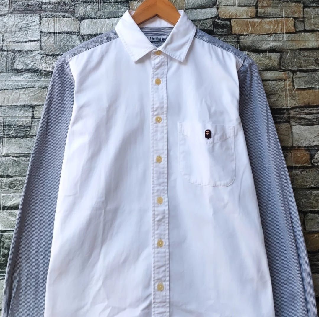 Bape BAPE A Bathing Ape Long Sleeve Button Shirt Size US S / EU 44-46 / 1 - 2 Thumbnail