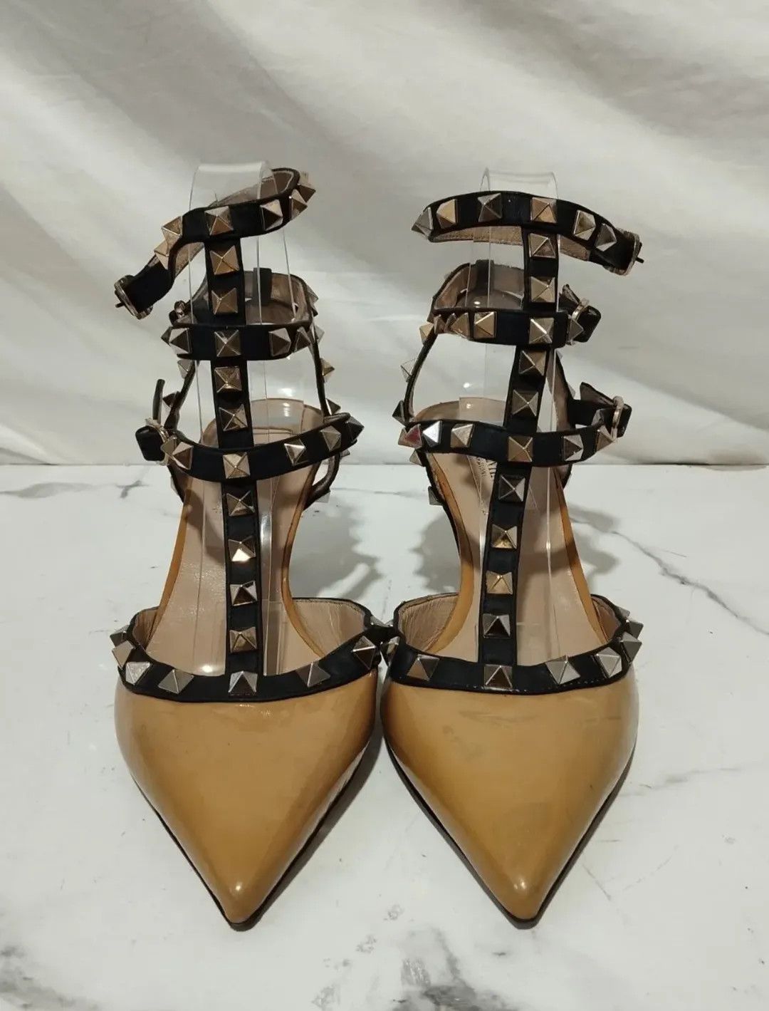 RED Valentino Valentino Garavani Rockstud Caged Pumps 6cm Heels Size US 6 / IT 36 - 2 Thumbnail