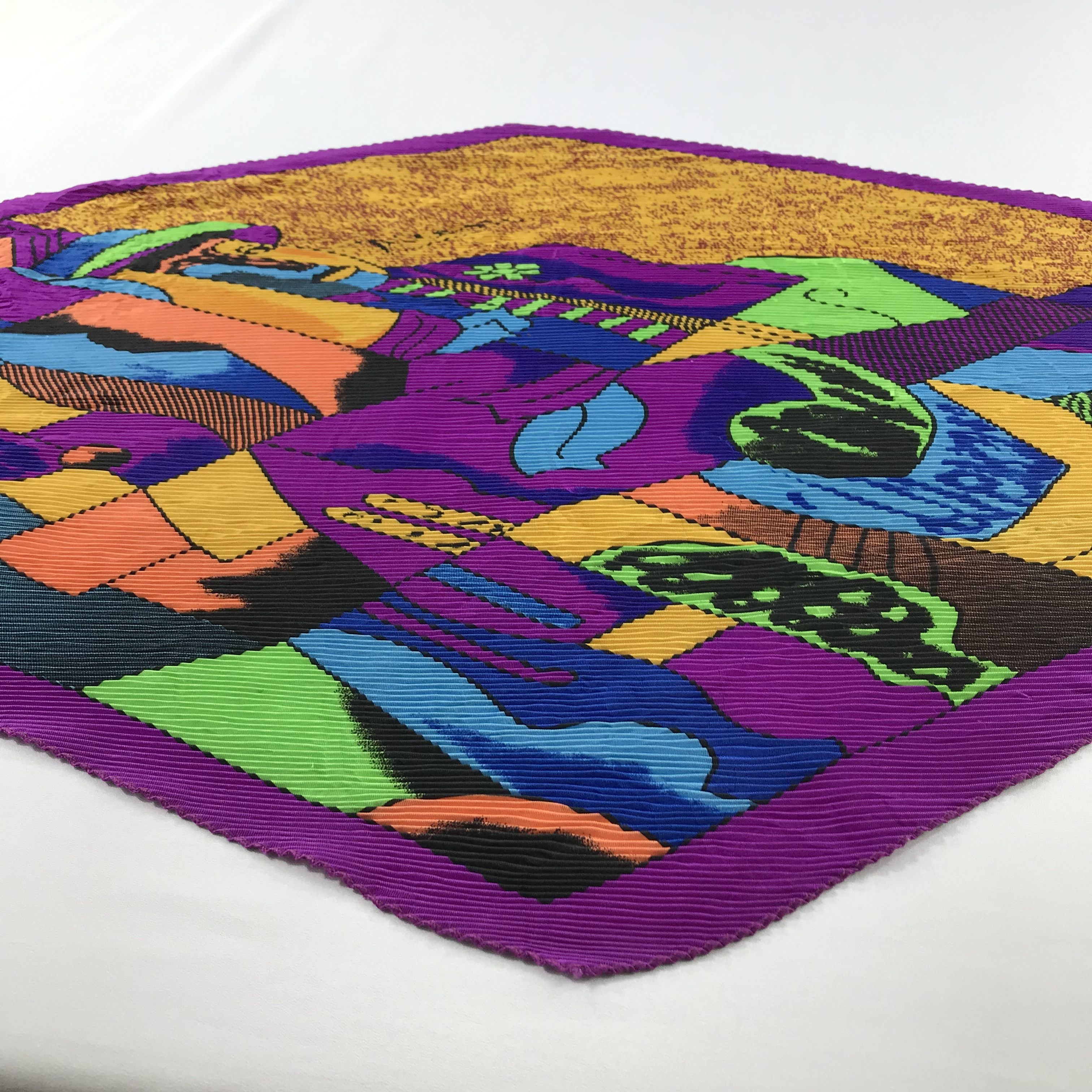 Vintage Picasso Pleats Scarf M175 Size ONE SIZE - 6 Thumbnail