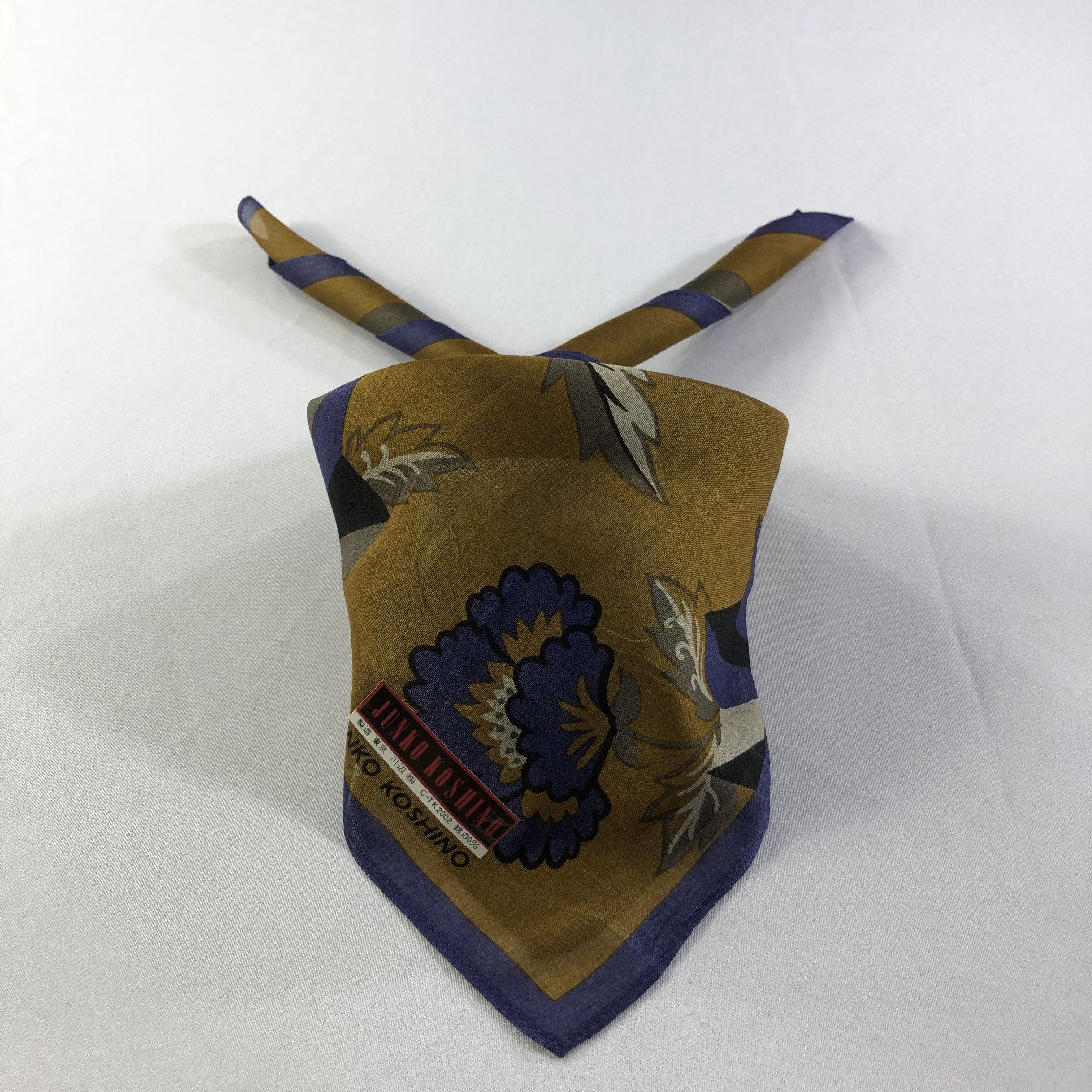 Japanese Brand × Mr. Junko × Vintage Junko Koshino Handkerchief Neckerchief Bandana H1556 Size ONE SIZE - 2 Thumbnail
