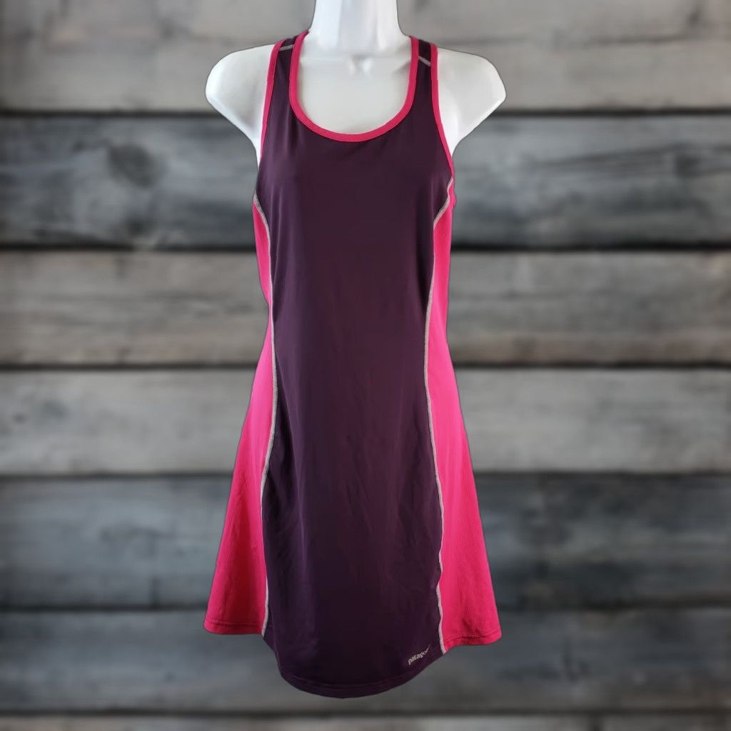 Patagonia Patagonia Womens All Weather Dress Sz S Pink Purple Sleeveless Scoop Neck Racerback A-Line Short Dress Size S / US 4 / IT 40 - 1 Thumbnail