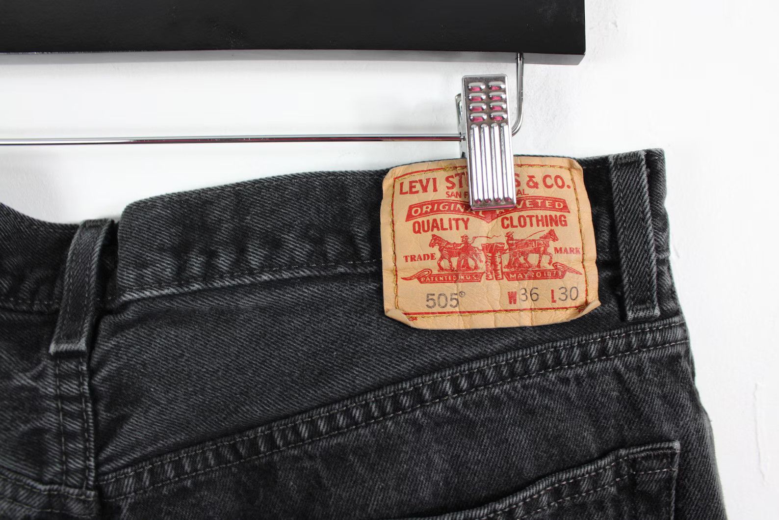 image of Levis x Vintage Levi's 505 Jeans / 36X30 in Black Denim, Men's