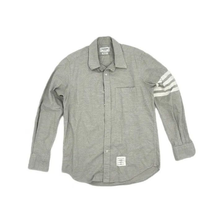 Thom Browne Thom Browne Classic Grey Long Sleeve Button-Up Shirt -2507 Size US M / EU 48-50 / 2 - 8 Thumbnail