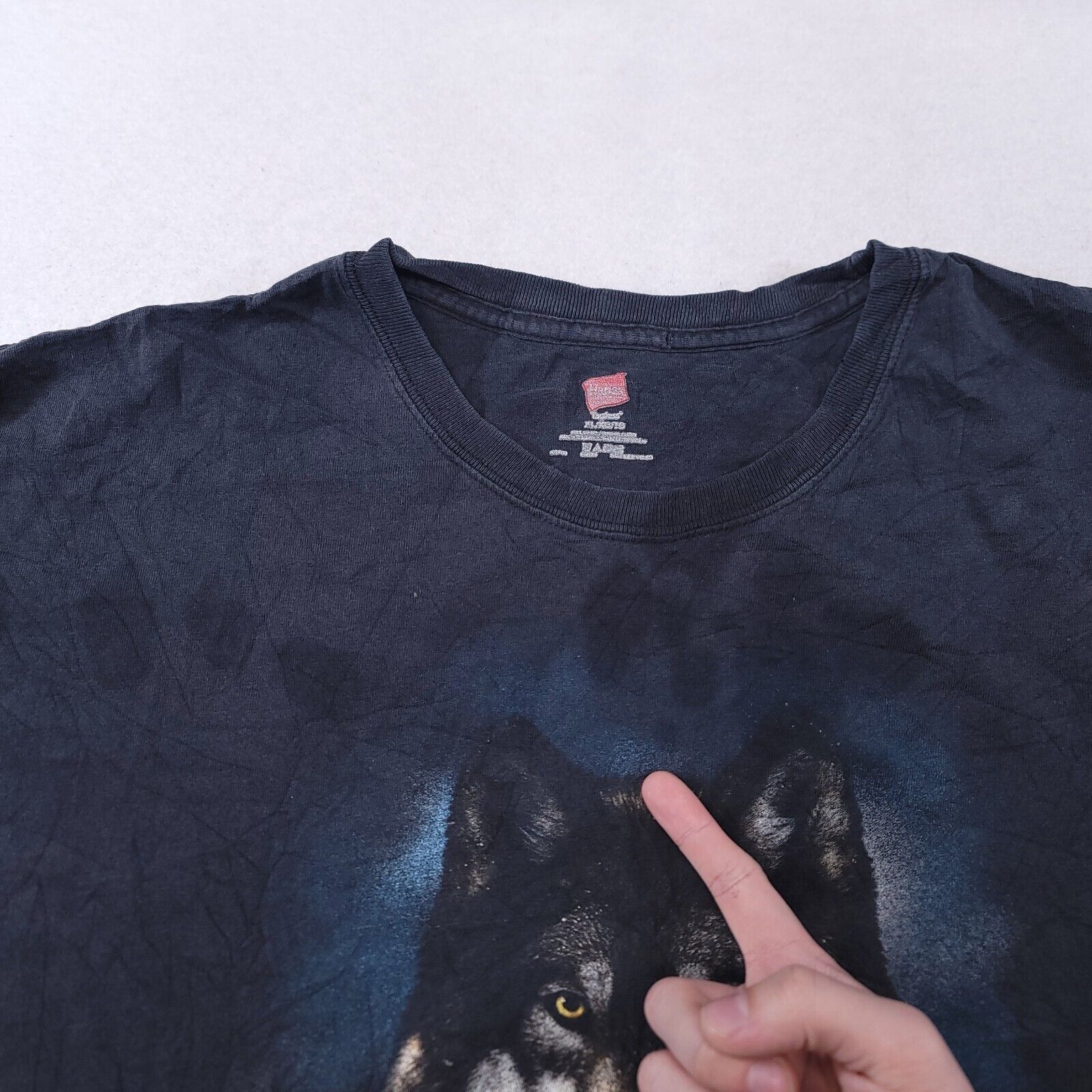 Hanes Hanes Wolf Pullover T Shirt Mens Size Extra Large XL Black Size US XL / EU 56 / 4 - 10 Thumbnail