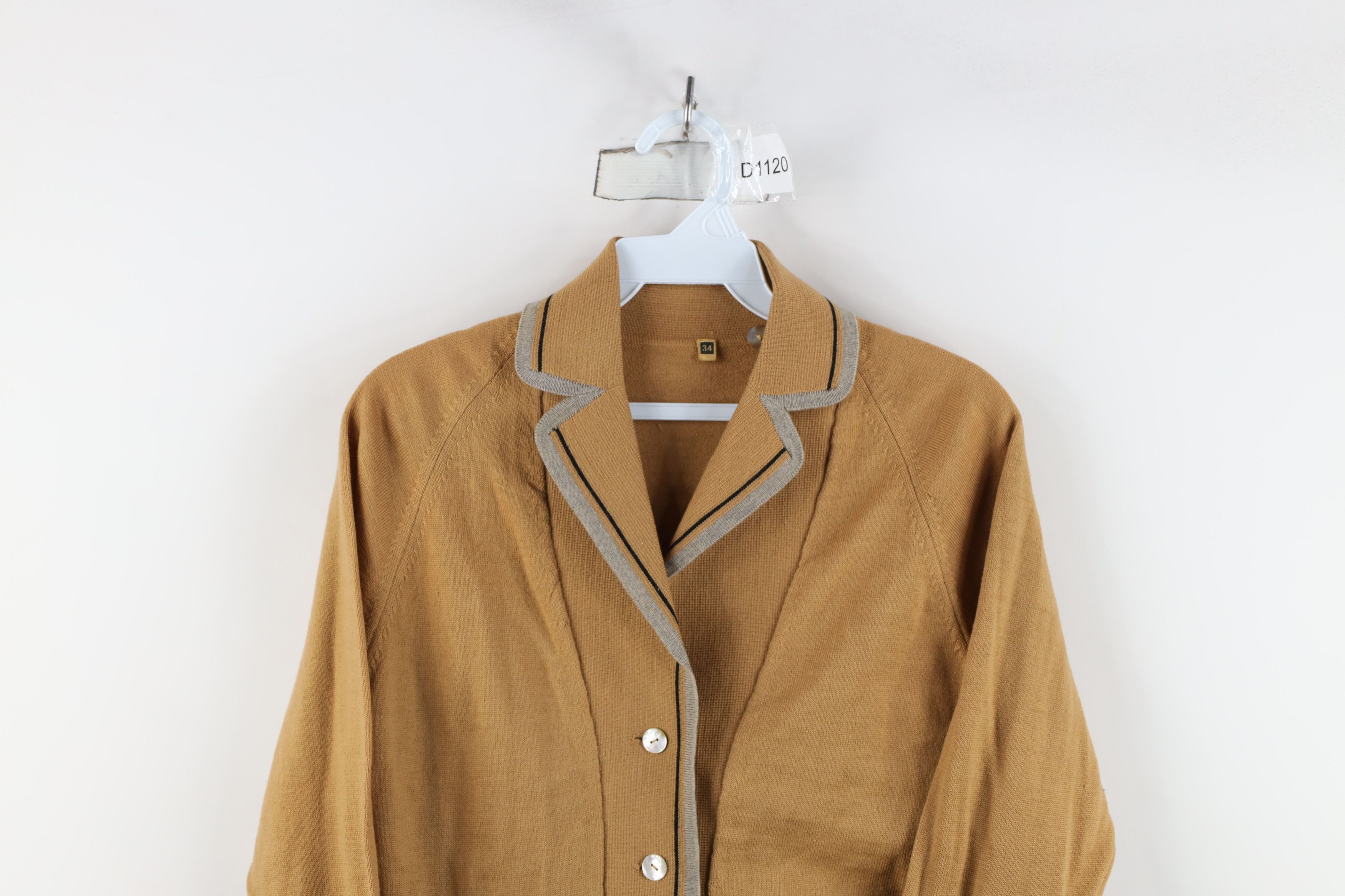 Vintage Vintage 50s Streetwear Wool Knit Blazer Cardigan Sweater Size XXS / US 00 / IT 34 - 2 Thumbnail