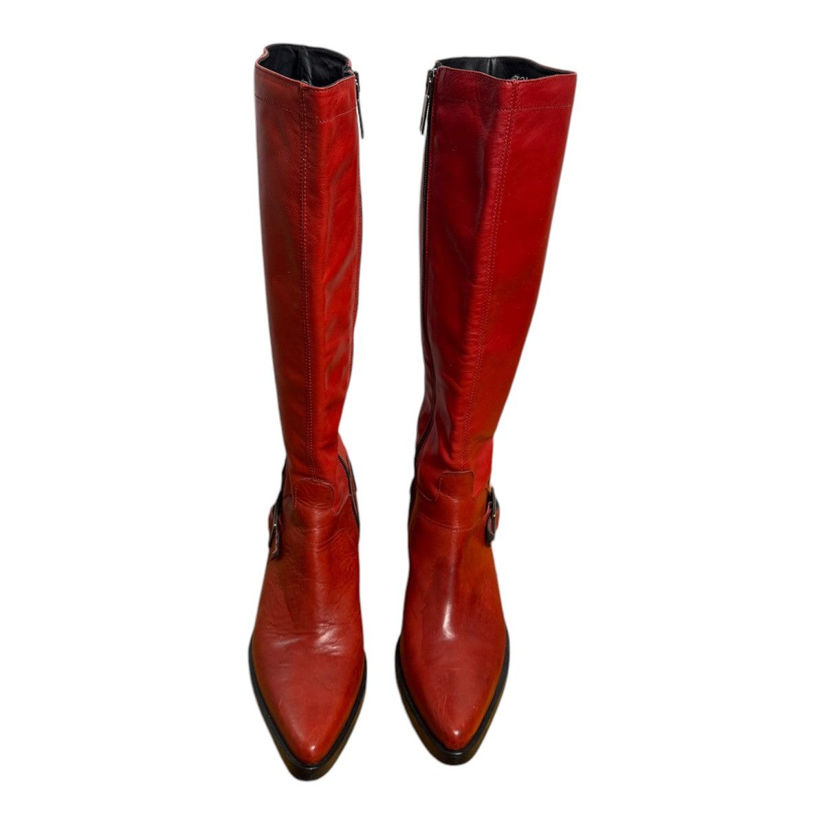 Dirk Bikkembergs Dirk Bikkembergs red leather boots metal logo Size US 6 / IT 36 - 3 Thumbnail