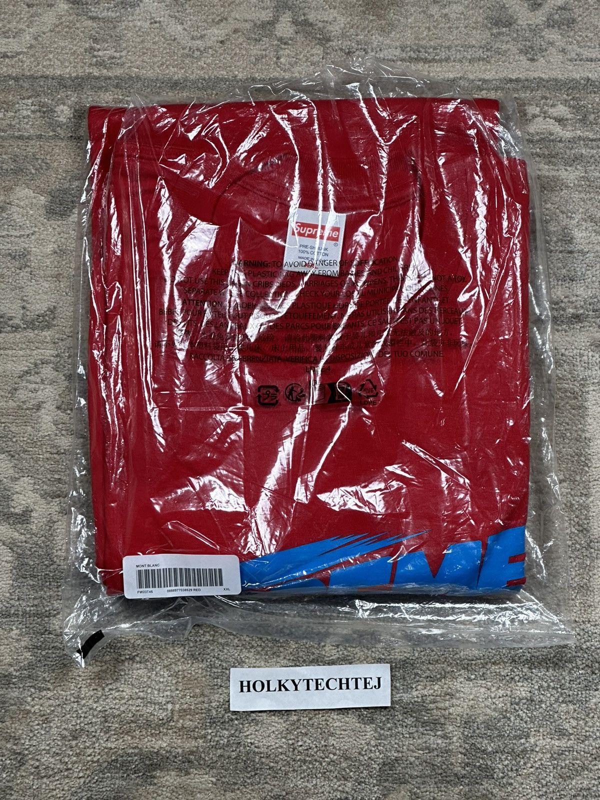 Supreme Supreme Mont Blanc Tee - Red - XXL - FW23 Size US XXL / EU 58 / 5 - 2 Thumbnail