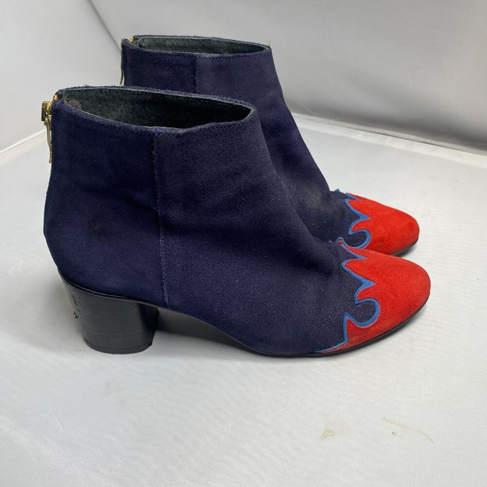 Free People Free People Adelle Ankle Boot Blue And Red Size 7.5 Size US 7.5 / IT 37.5 - 8 Thumbnail