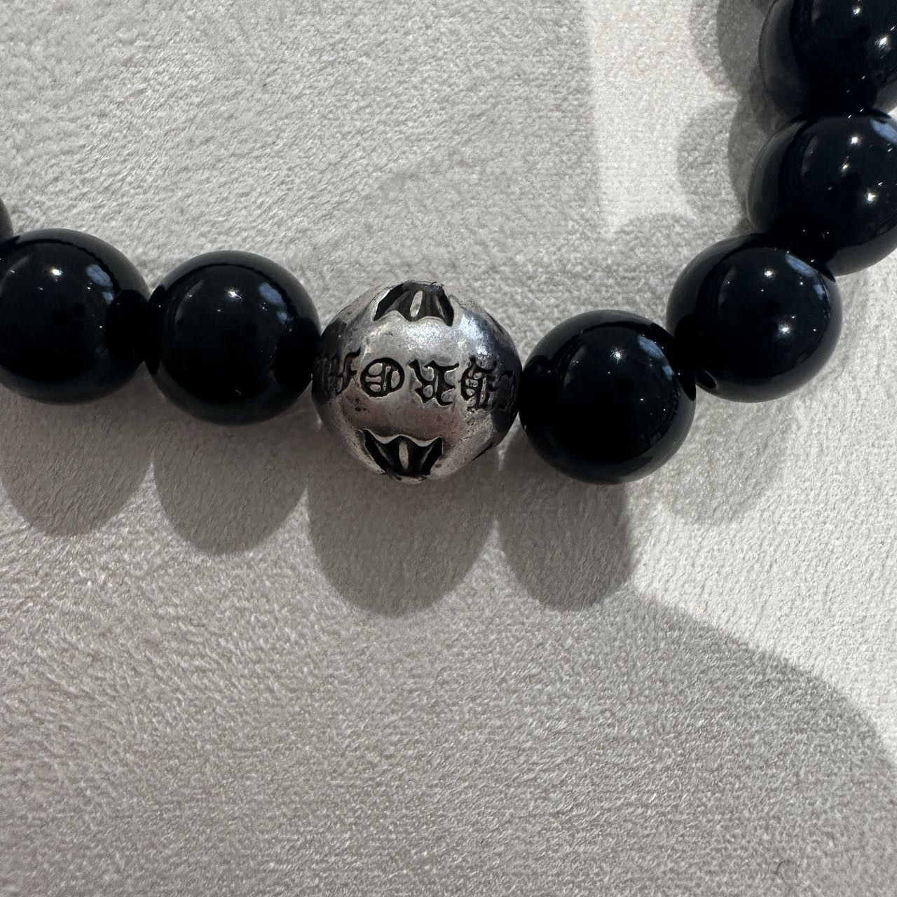 Chrome Hearts Chrome Hearts 10mm Single Silver Bead Cross Bracelet Size ONE SIZE - 8 Thumbnail
