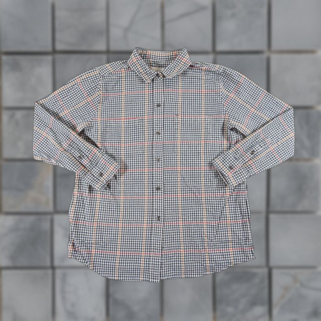 Marine Layer Marine Layer Women's Flannel Shirt Large Button Down Long Sleeve Multicolor Check Casual Size L / US 10 / IT 46 - 1 Thumbnail
