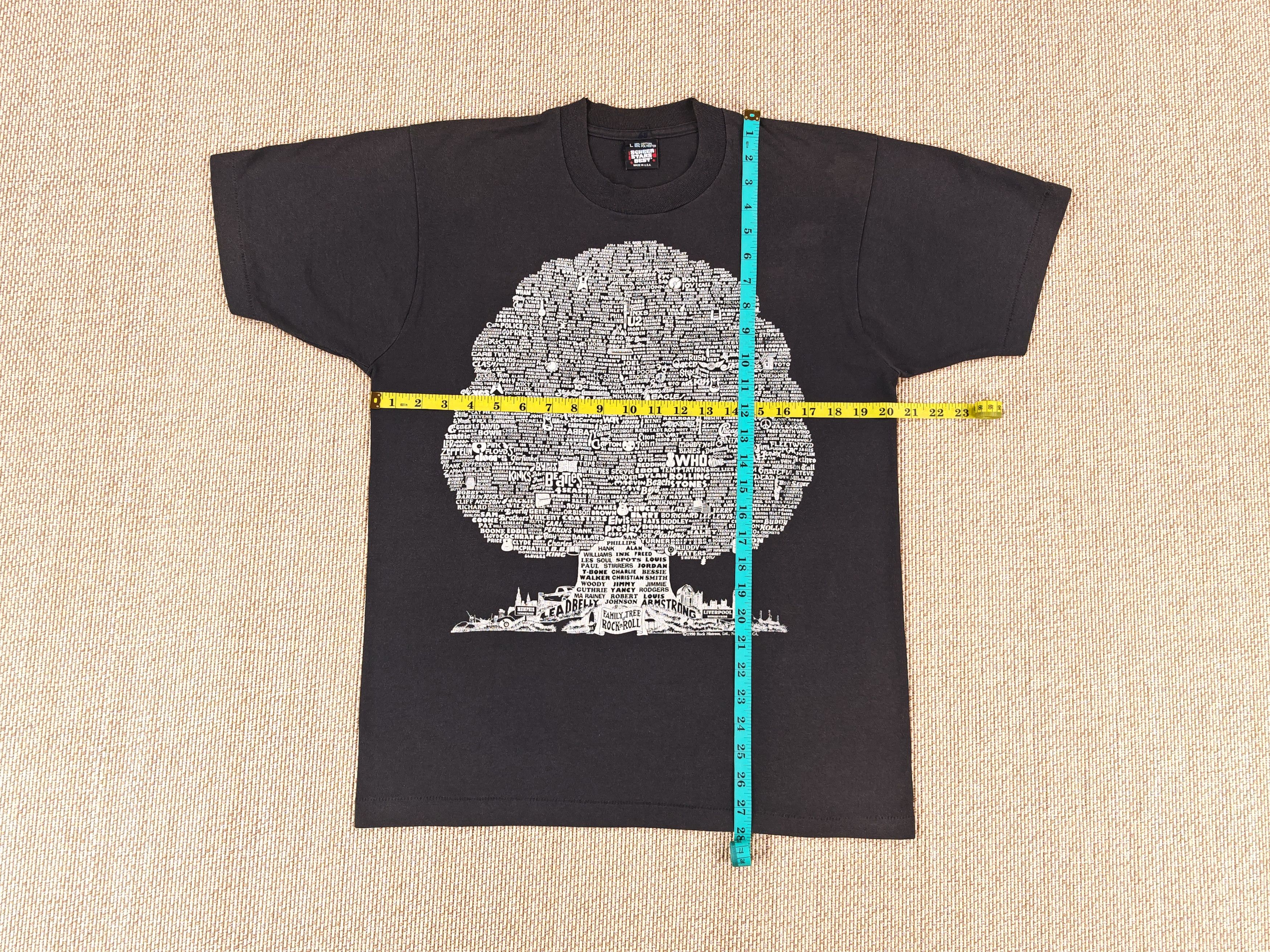 Vintage Vintage 1990s Family Tree Of Rock N Roll Tee Size US L / EU 52-54 / 3 - 3 Thumbnail