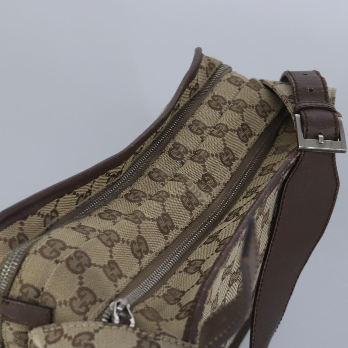 Gucci GUCCI GG Canvas Shoulder Bag Beige Silver Size ONE SIZE - 6 Thumbnail