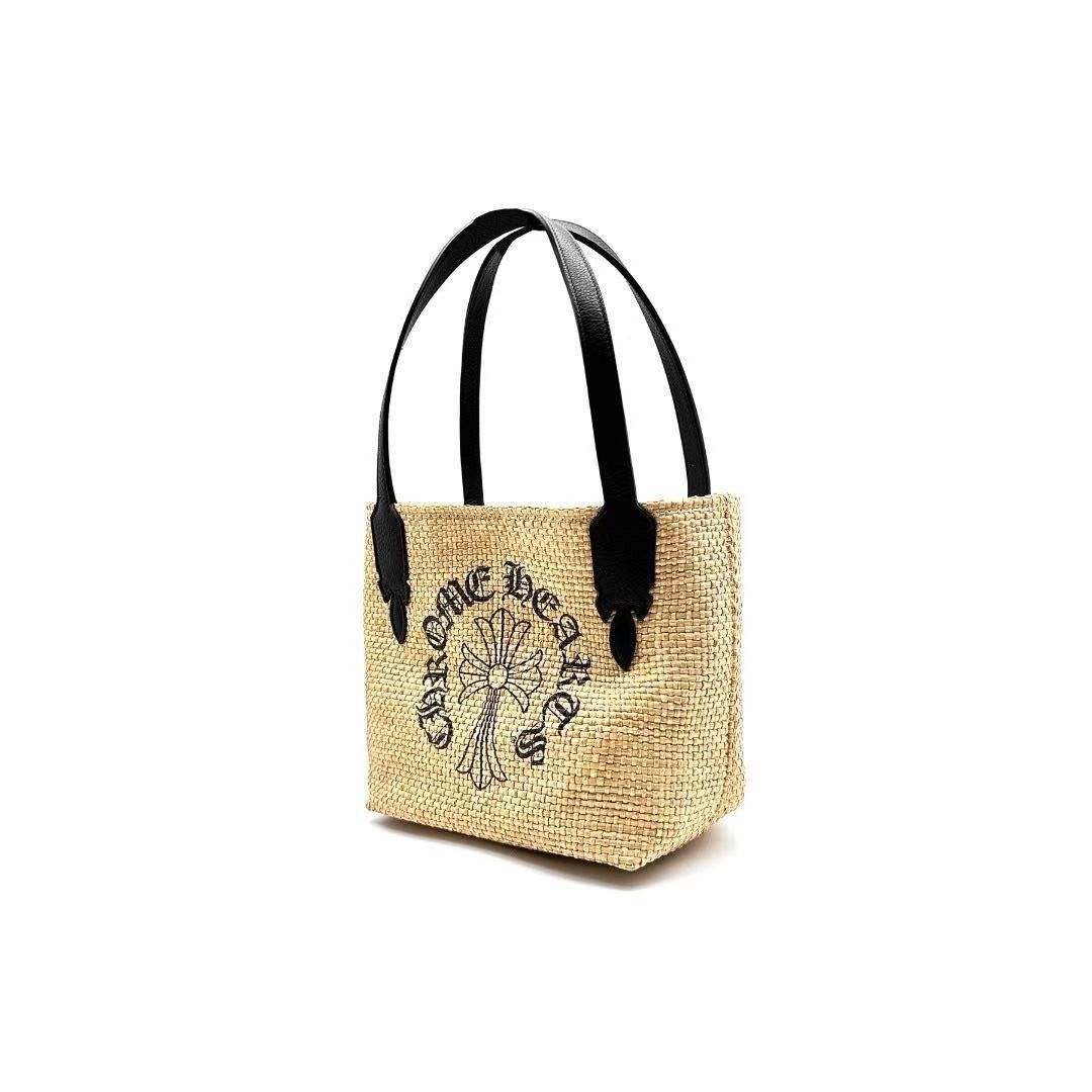 Chrome Hearts Chrome Hearts Straw Beige Cross Logo Small Tote Bag Size ONE SIZE - 2 Thumbnail