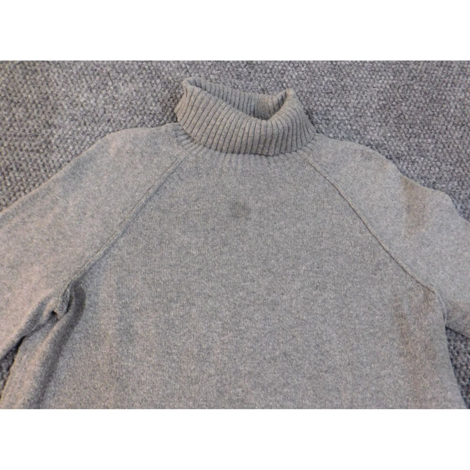 J. Jill J. Jill Sweater Pullover Raglan Sleeve Turtleneck Knit Cotton Wool Gray M Women Size M / US 6-8 / IT 42-44 - 4 Thumbnail