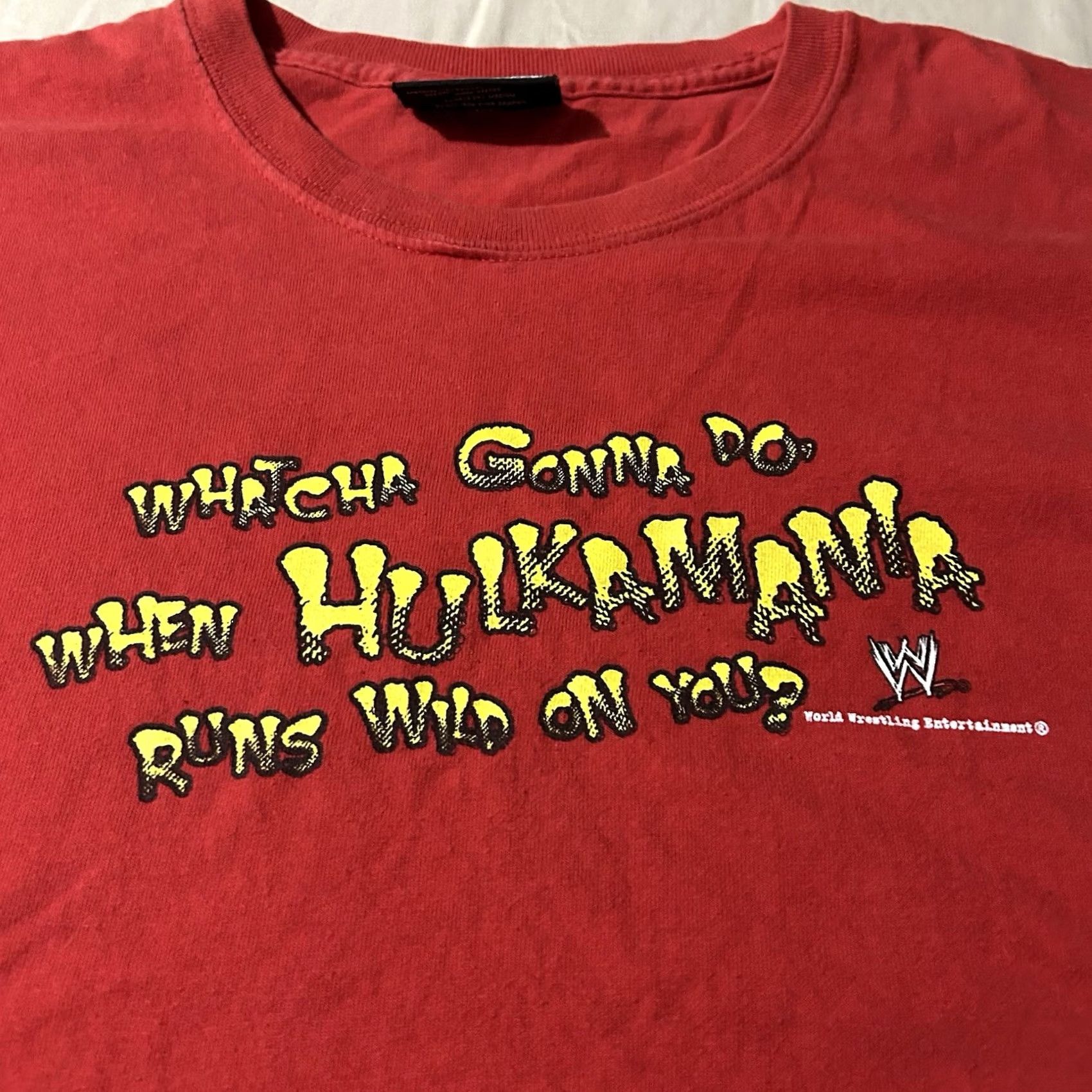 Vintage VINTAGE Steve & Barry's Hulk Hogan Hulkmania Wrestling Shirt L Men Red T-Shirt Mens Size US L / EU 52-54 / 3 - 2 Thumbnail