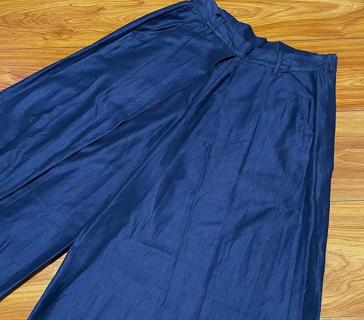 Beams Plus 2000s Ray Beams Kimono Flare Hakama Box Tuck Wide Pants Size US 33 - 3 Thumbnail