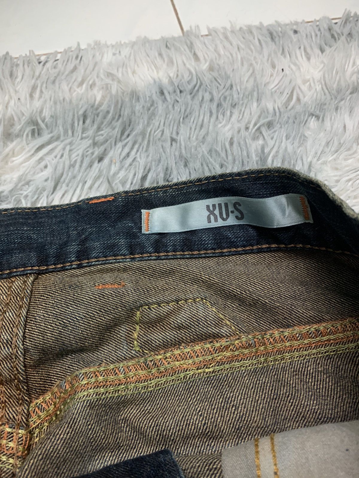 Edwin × Japanese Brand × Vintage RARE EDWIN XV-S BUCKLE BACK DISTRESSED DENIM RARE DESIGN Size US 34 / EU 50 - 6 Thumbnail