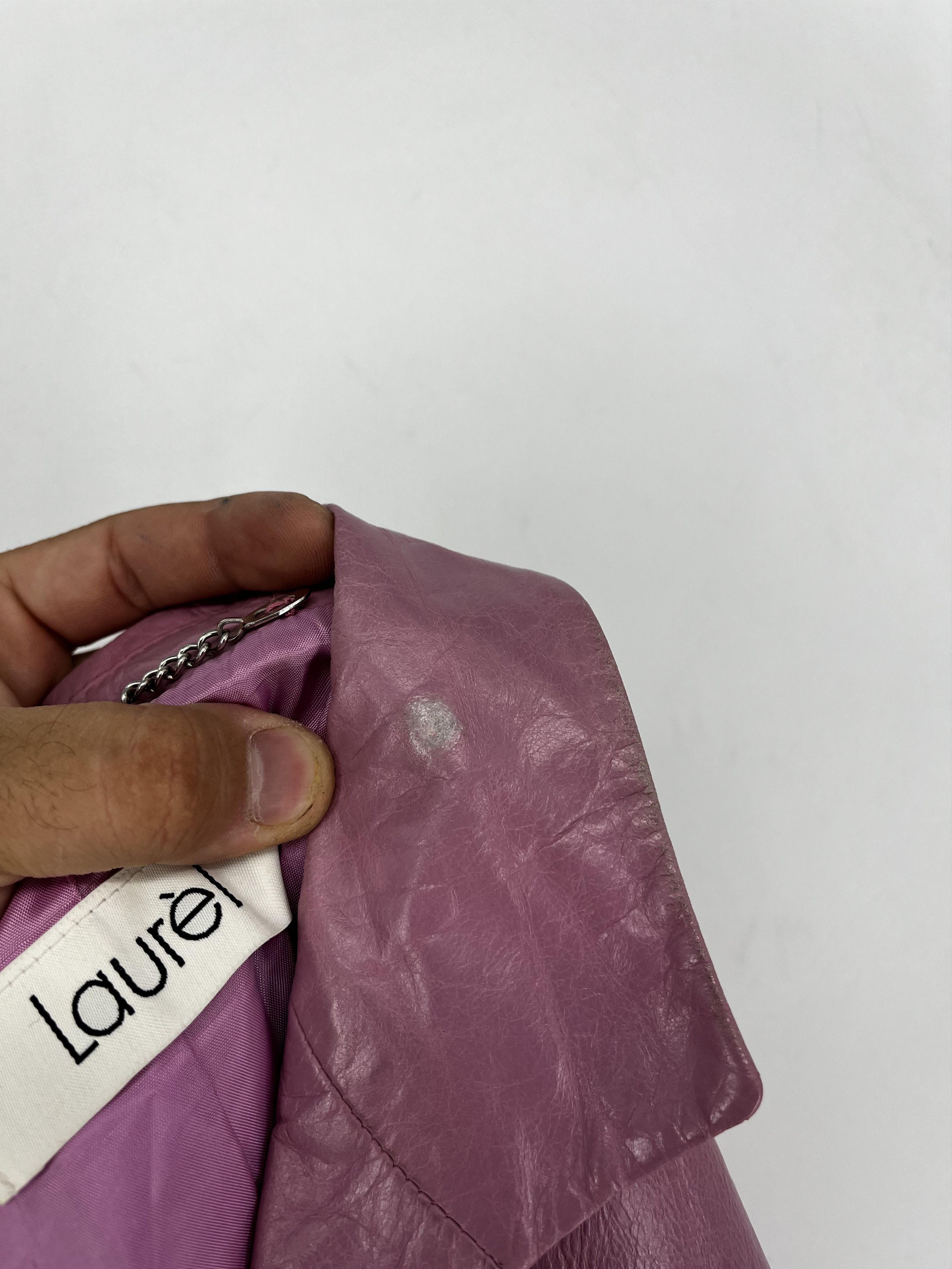 Laurel Leather biker jacket Laurel Pink size 38FR in Leather Size XS / US 0-2 / IT 36-38 - 11 Thumbnail