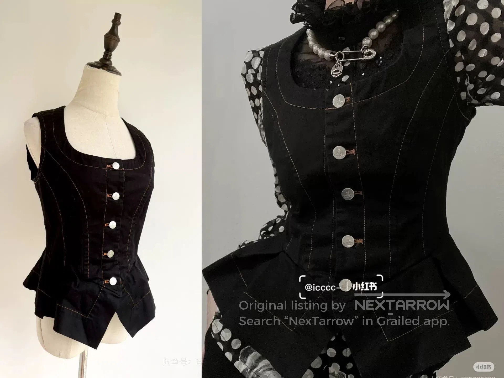 Vivienne Westwood vivienne westwood black denim corset vest. Size M / US 6-8 / IT 42-44 - 1 Thumbnail