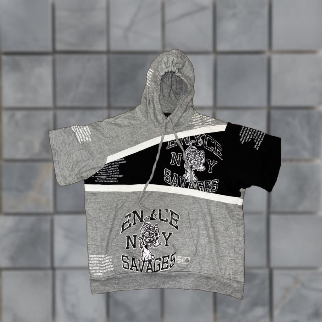 Enyce Enyce Hoodie Short Sleeve Gray 2XL Men Pullover Adult Mens Size US XXL / EU 58 / 5 - 1 Thumbnail