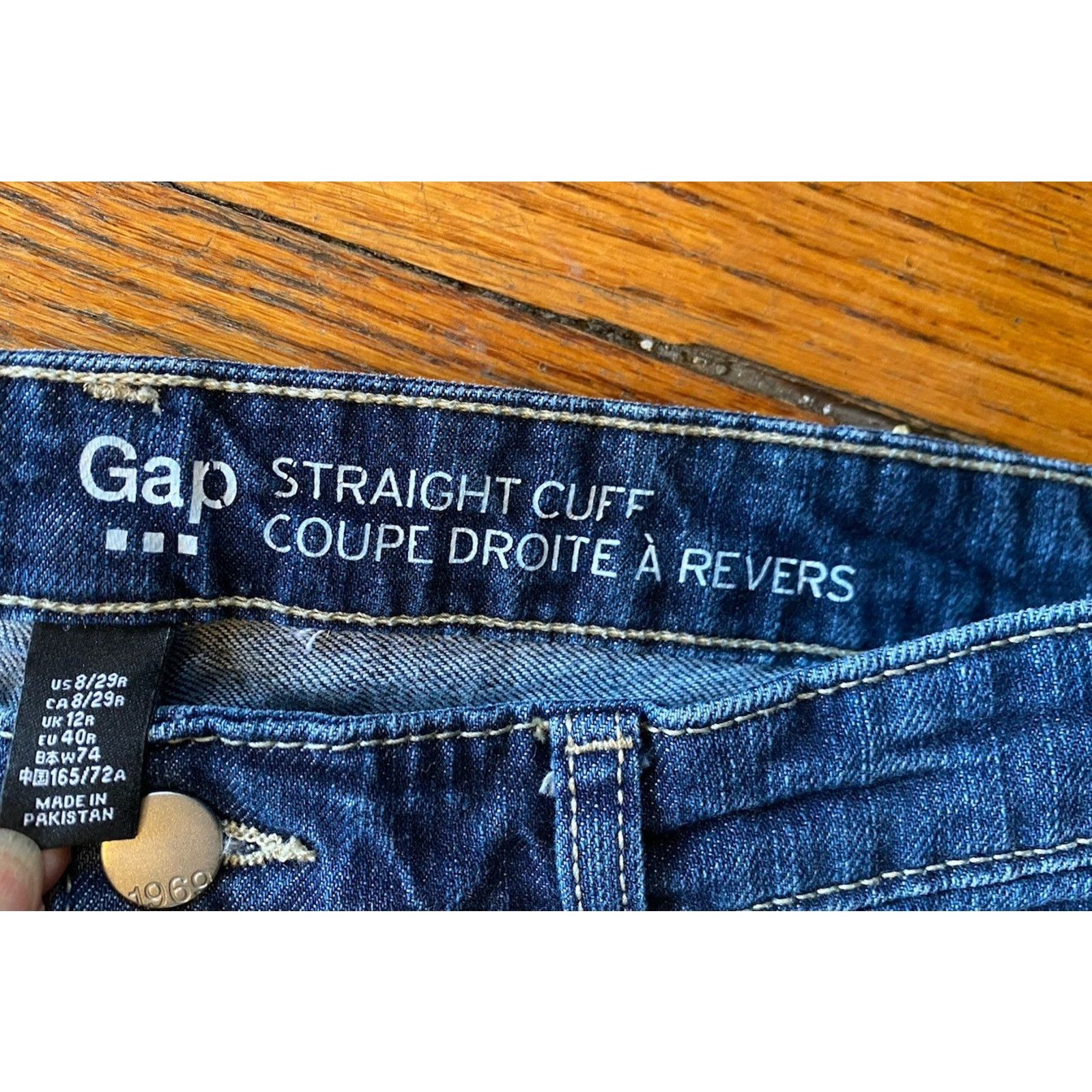 Gap GAP Straight Trending Cuff Ankle Jeans Denim Women’s 8/29 Size 30" / US 8 / IT 44 - 2 Thumbnail