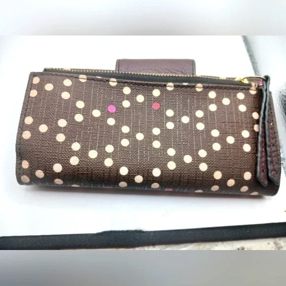 Fossil Fossil No. 1954 Brown Pebbled Leather Wristlet Wallet Size ONE SIZE - 9 Thumbnail
