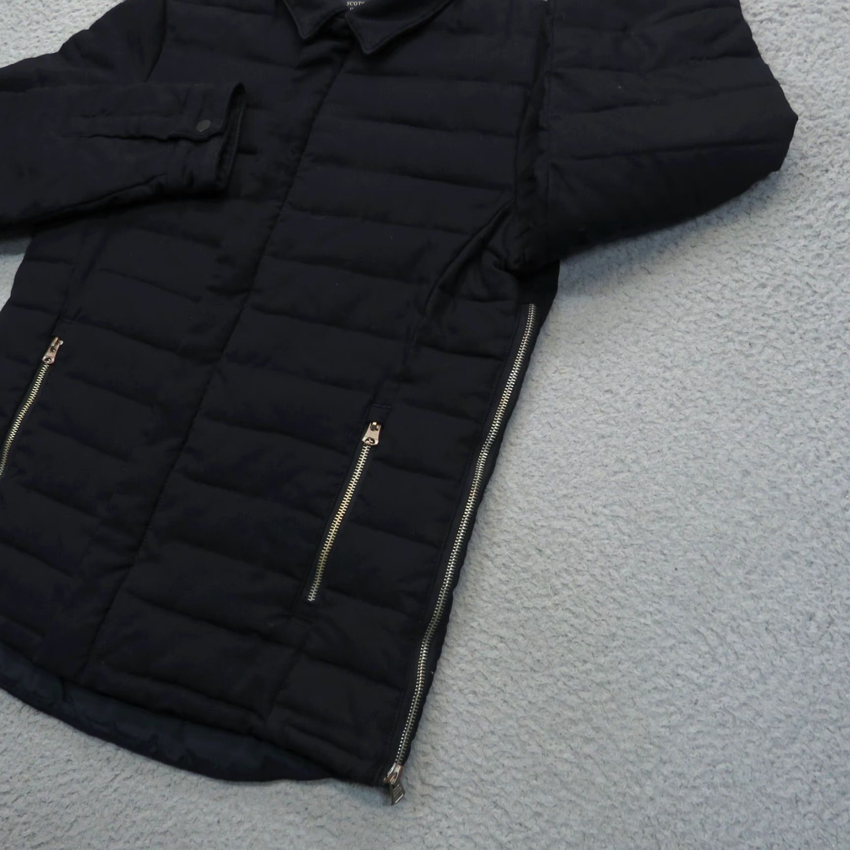 Scotch & Soda Scotch & Soda Jacket Womens Medium Navy Wool Quilted Collar Side Zip Ladies Coat Size M / US 6-8 / IT 42-44 - 3 Thumbnail