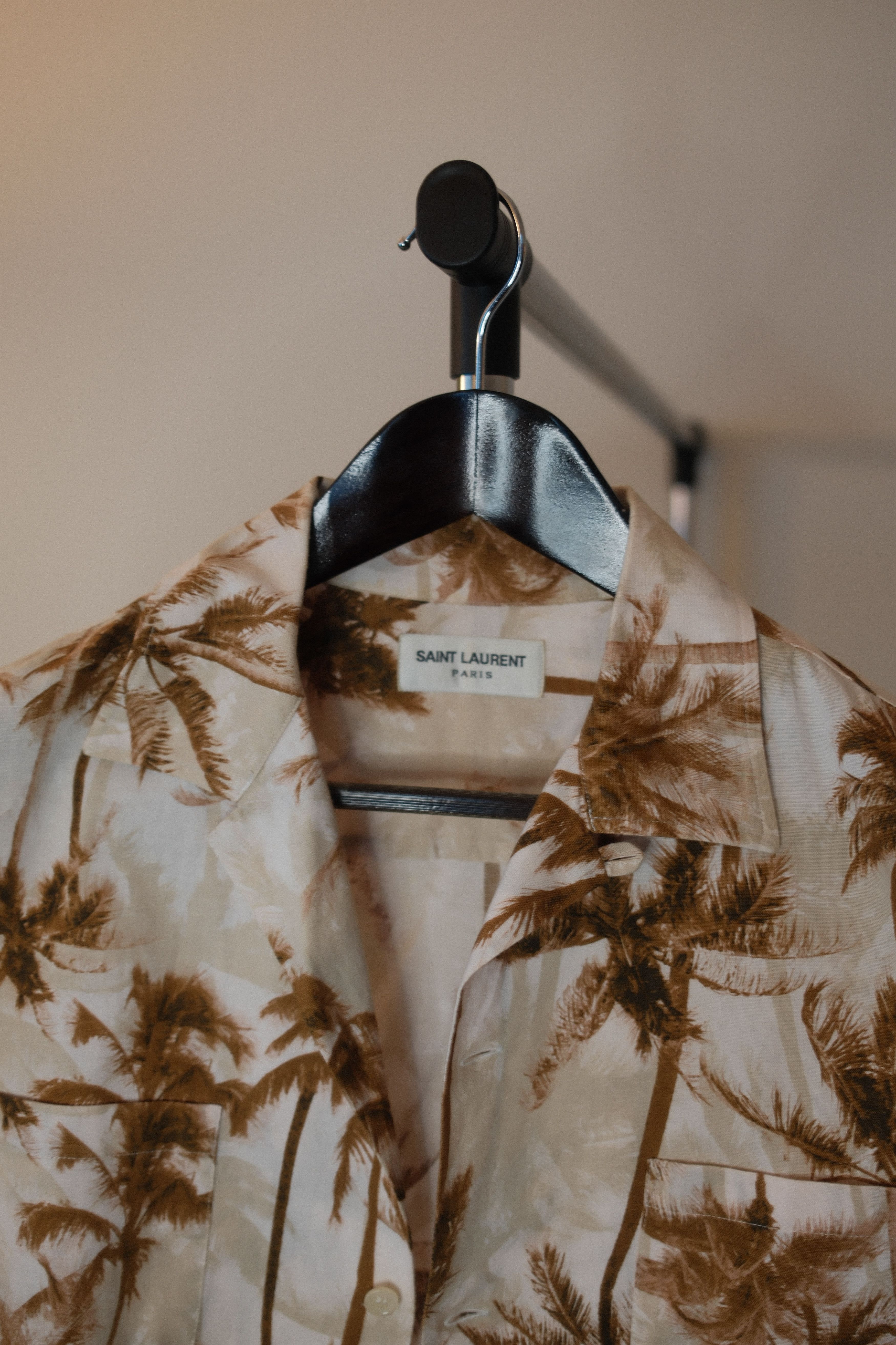 Hedi Slimane × Saint Laurent Paris SS16 Palm Hawaiian Shirt Size US S / EU 44-46 / 1 - 2 Thumbnail