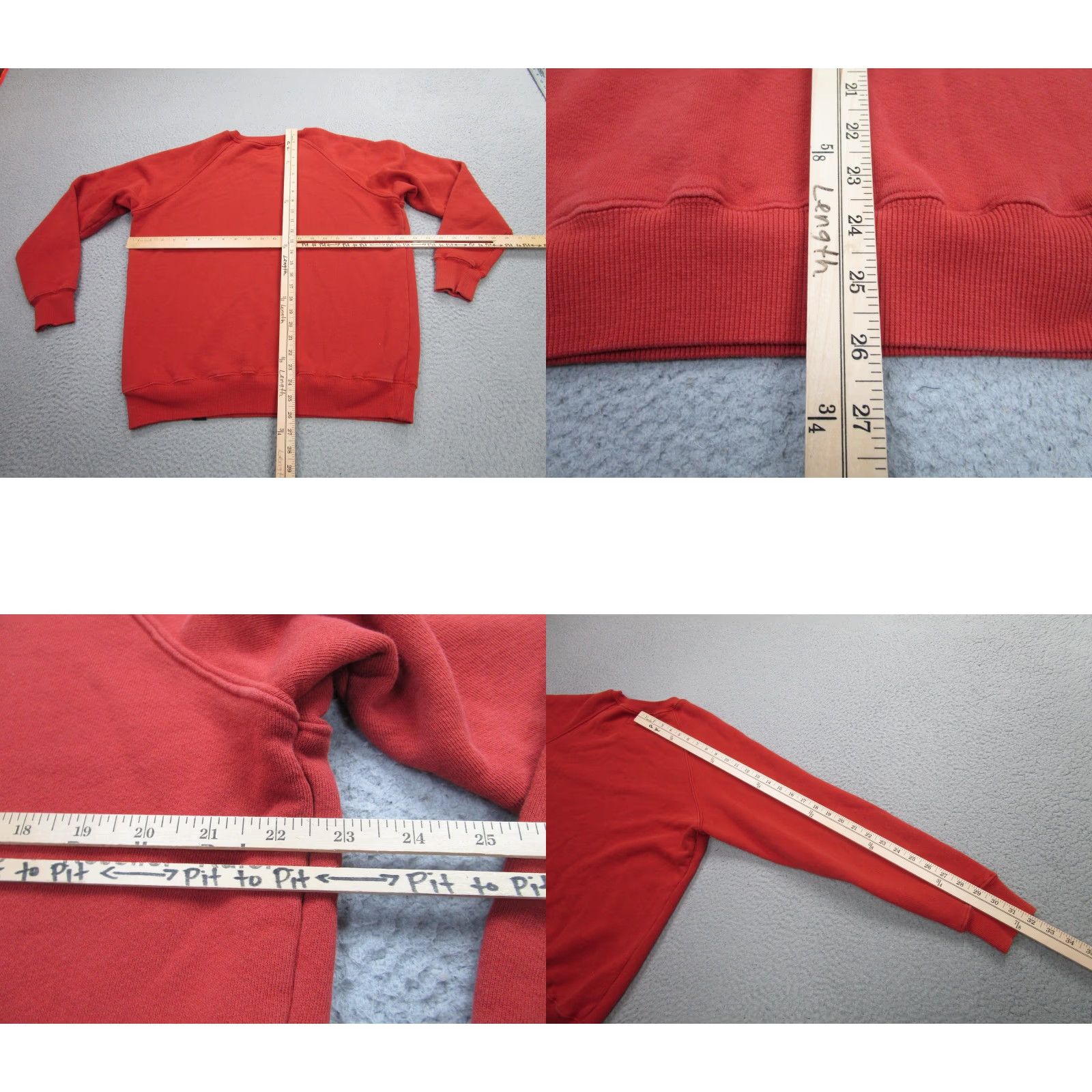 Vintage American Giant Sweatshirt Women XL Red Rust Raglan Crewneck Pullover Cotton Womens Size XL / US 12-14 / IT 48-50 - 8 Thumbnail